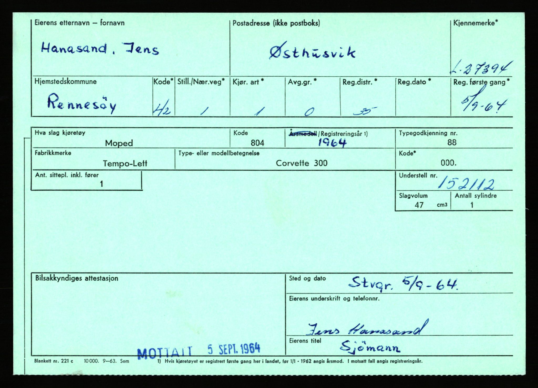 Stavanger trafikkstasjon, AV/SAST-A-101942/0/F/L0045: L-27000 - L-27799, 1930-1971, p. 887