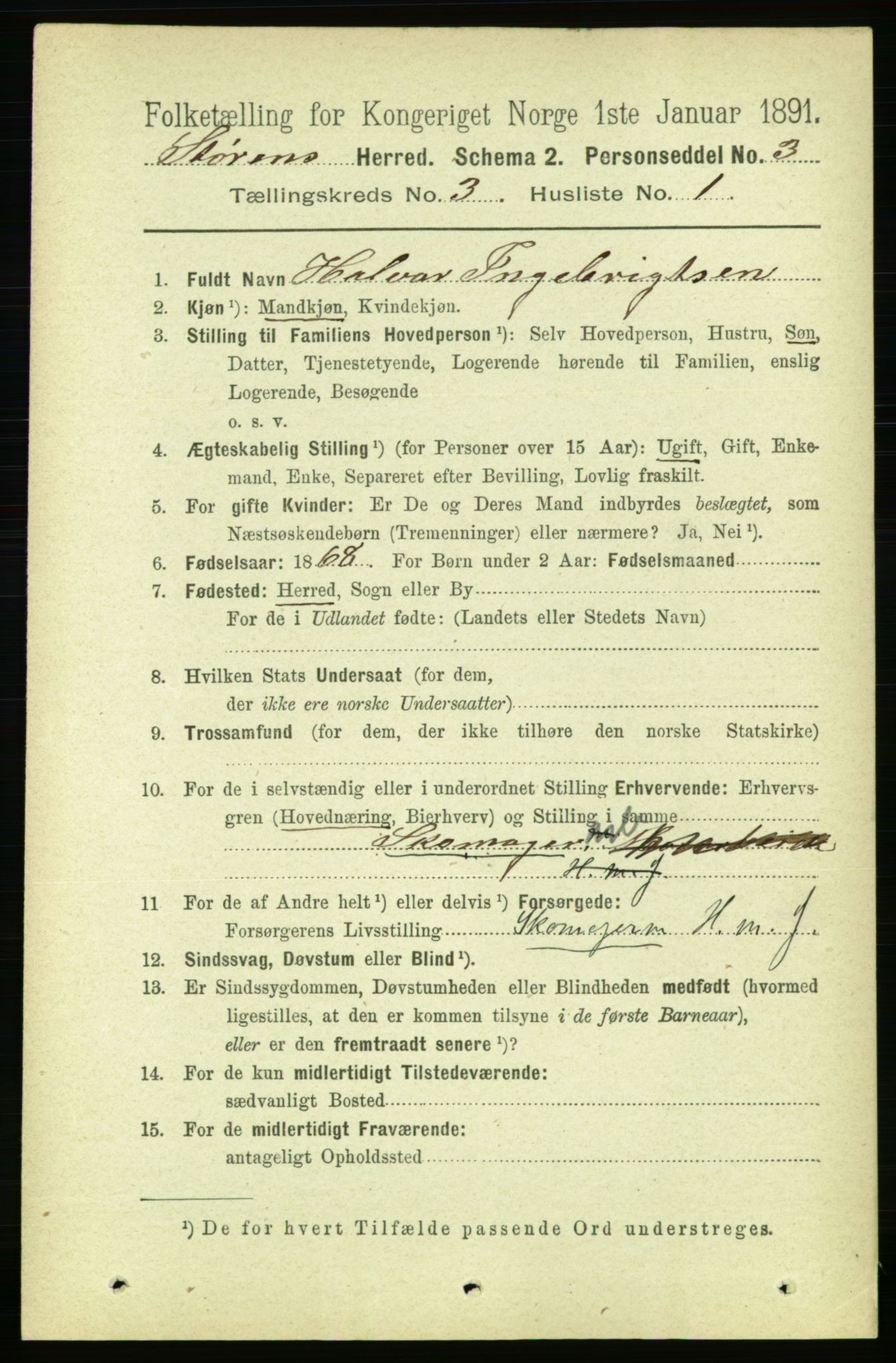 RA, 1891 census for 1648 Støren, 1891, p. 793