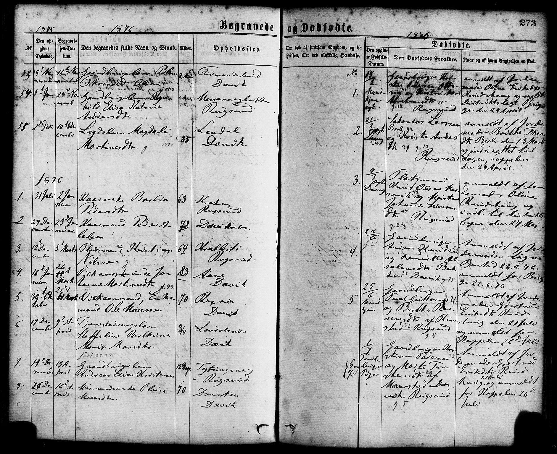 Davik sokneprestembete, AV/SAB-A-79701/H/Haa/Haaa/L0006: Parish register (official) no. A 6, 1867-1881, p. 273