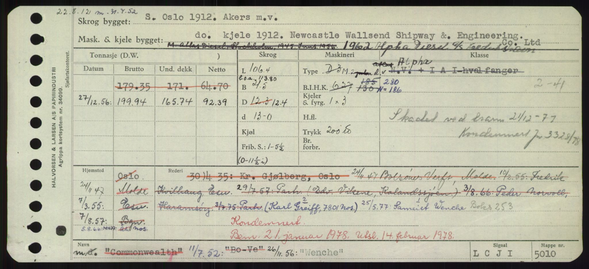 Sjøfartsdirektoratet med forløpere, Skipsmålingen, AV/RA-S-1627/H/Hd/L0042: Fartøy, Vi-We, p. 265