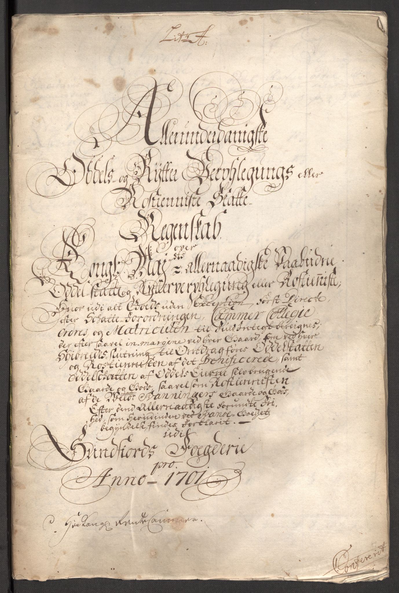 Rentekammeret inntil 1814, Reviderte regnskaper, Fogderegnskap, AV/RA-EA-4092/R53/L3425: Fogderegnskap Sunn- og Nordfjord, 1700-1701, p. 266