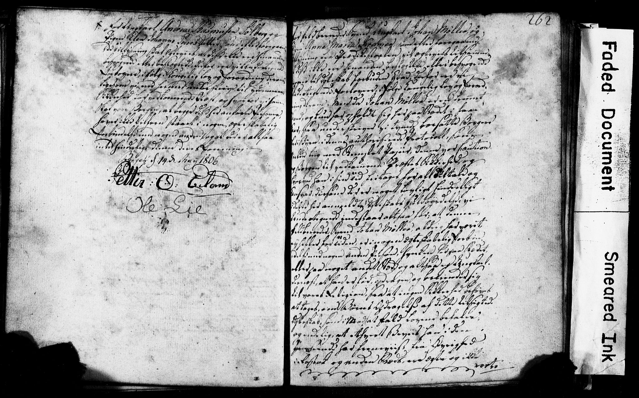 Korskirken sokneprestembete, SAB/A-76101: Best man's statements no. II.5.1, 1776-1816, p. 262