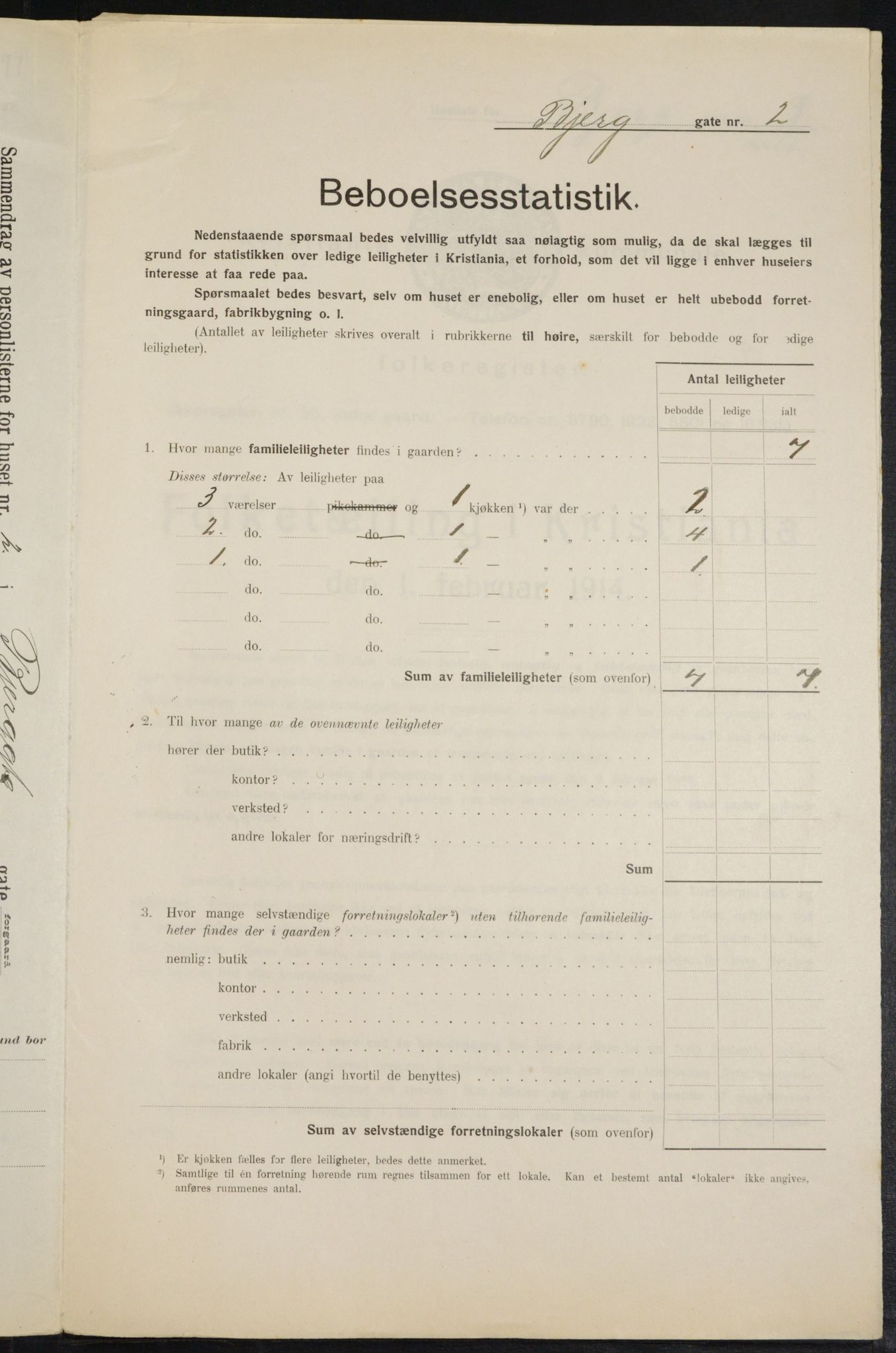 OBA, Municipal Census 1914 for Kristiania, 1914, p. 5455