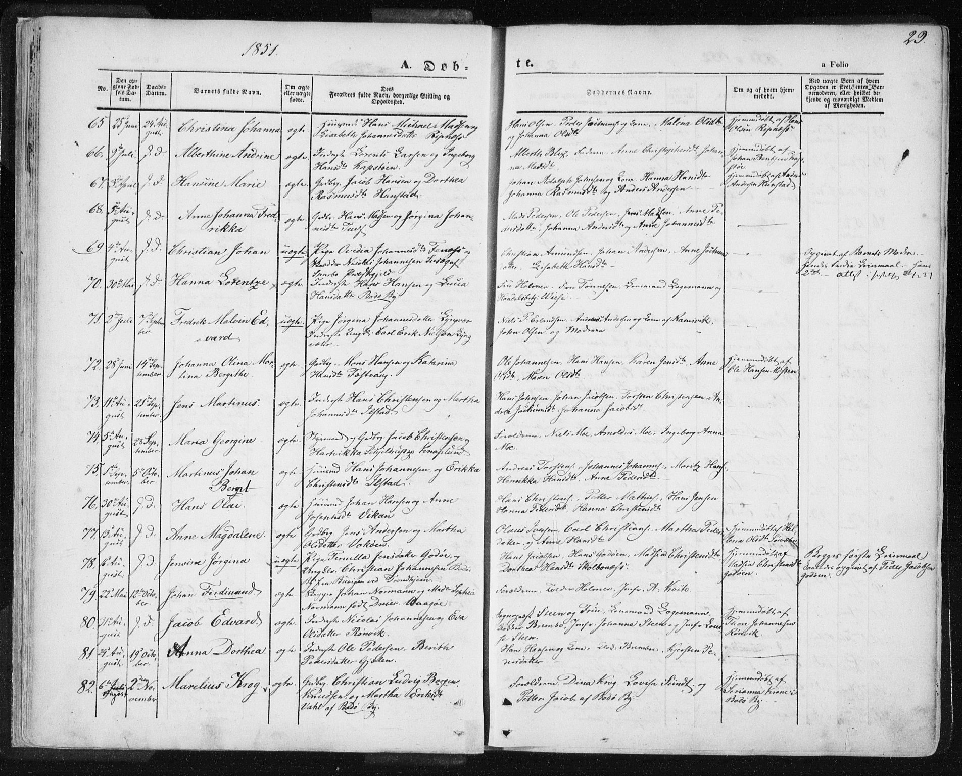 Ministerialprotokoller, klokkerbøker og fødselsregistre - Nordland, SAT/A-1459/801/L0007: Parish register (official) no. 801A07, 1845-1863, p. 29