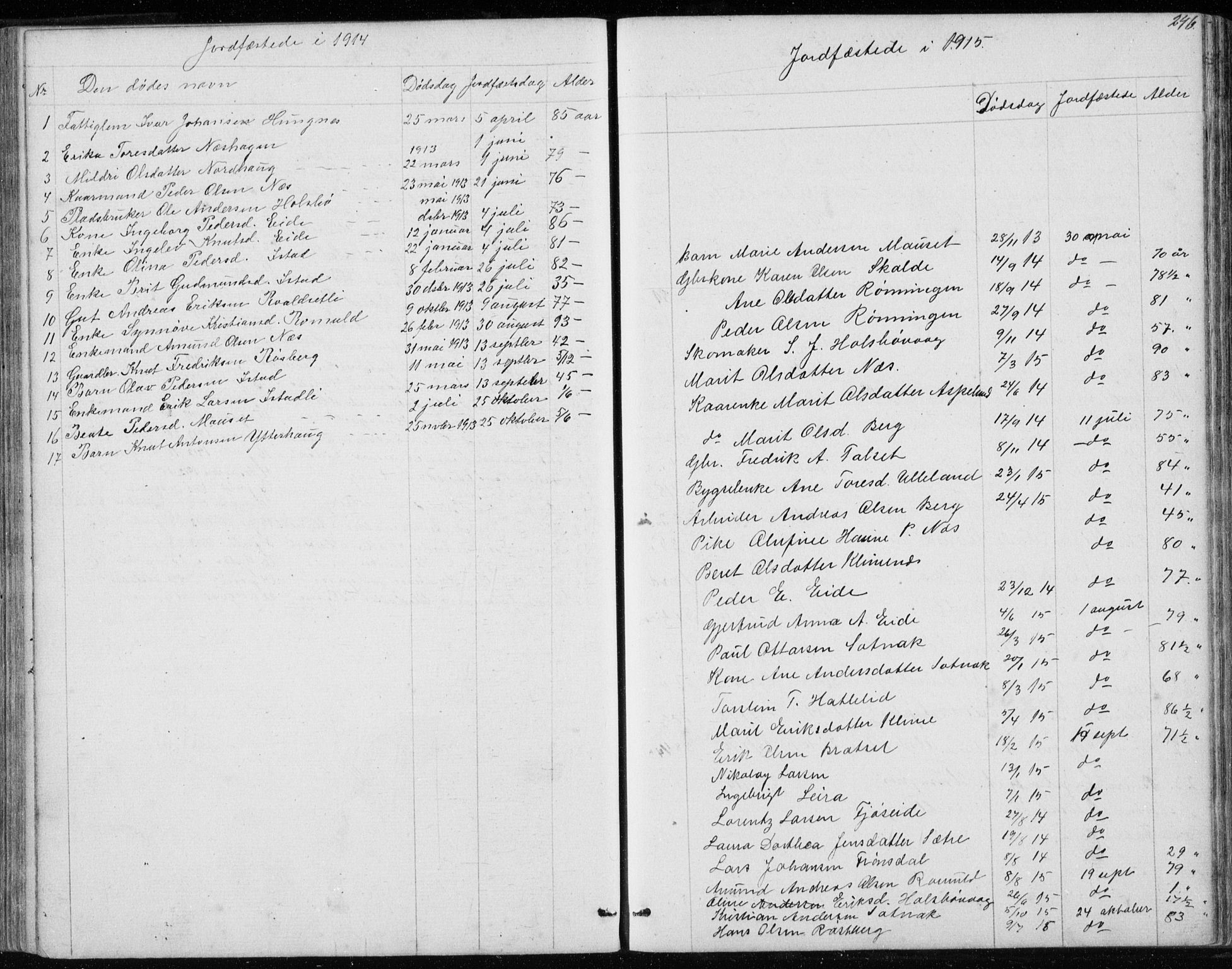 Ministerialprotokoller, klokkerbøker og fødselsregistre - Møre og Romsdal, SAT/A-1454/557/L0684: Parish register (copy) no. 557C02, 1863-1944, p. 246
