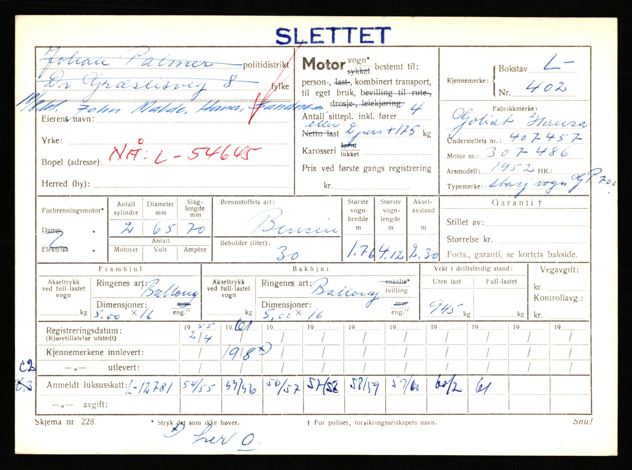 Stavanger trafikkstasjon, AV/SAST-A-101942/0/F/L0002: L-350 - L-699, 1930-1971, p. 291