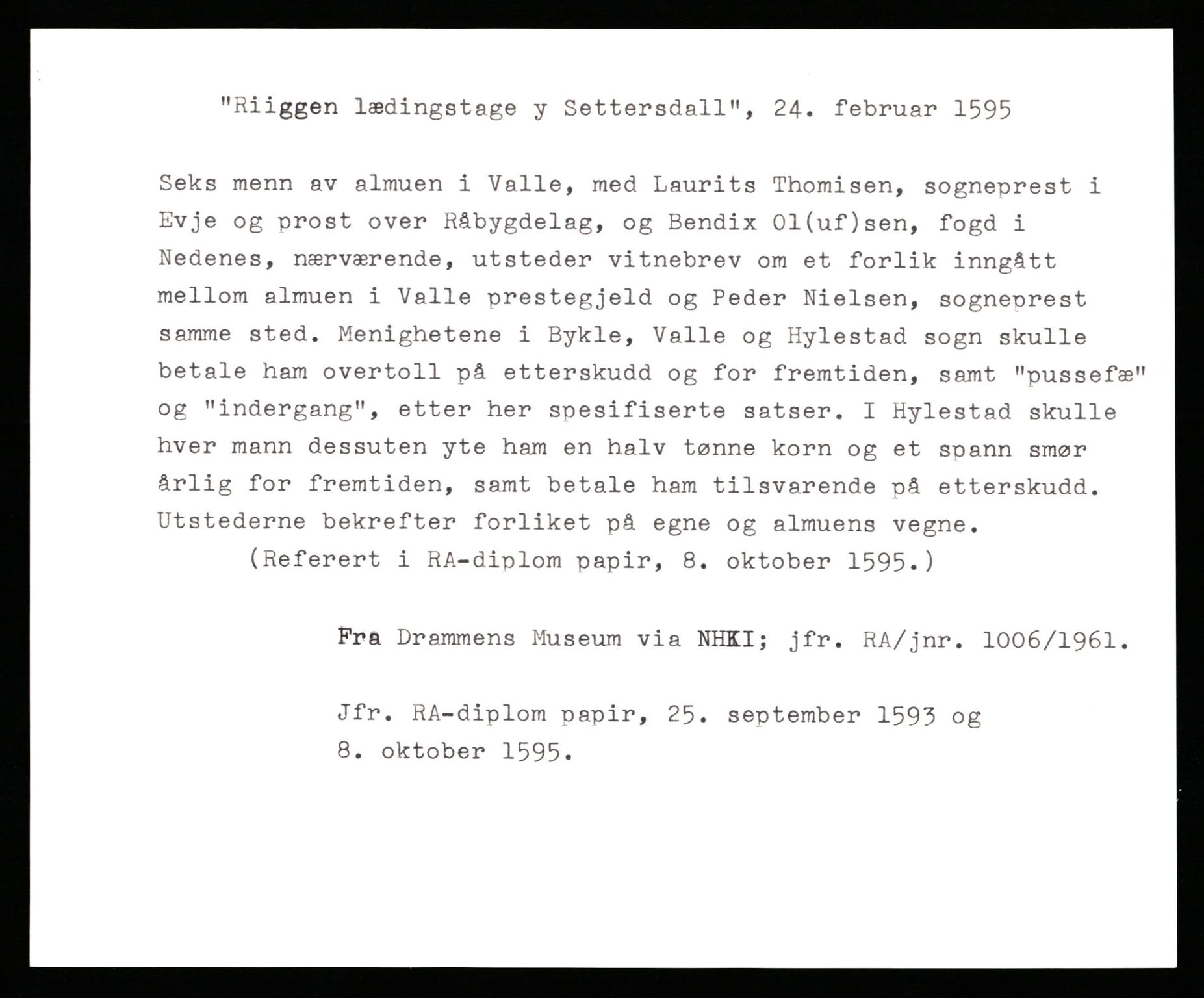 Riksarkivets diplomsamling, AV/RA-EA-5965/F35/F35b/L0004: Riksarkivets diplomer, seddelregister, 1593-1600, p. 155