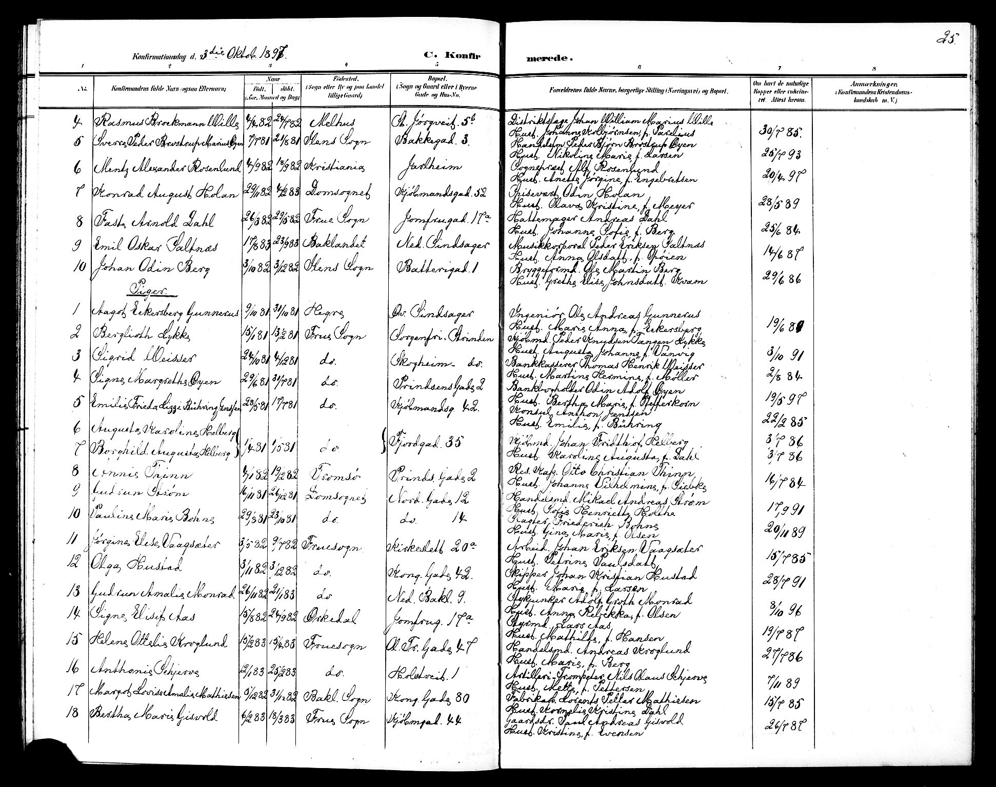 Ministerialprotokoller, klokkerbøker og fødselsregistre - Sør-Trøndelag, SAT/A-1456/602/L0144: Parish register (copy) no. 602C12, 1897-1905, p. 25
