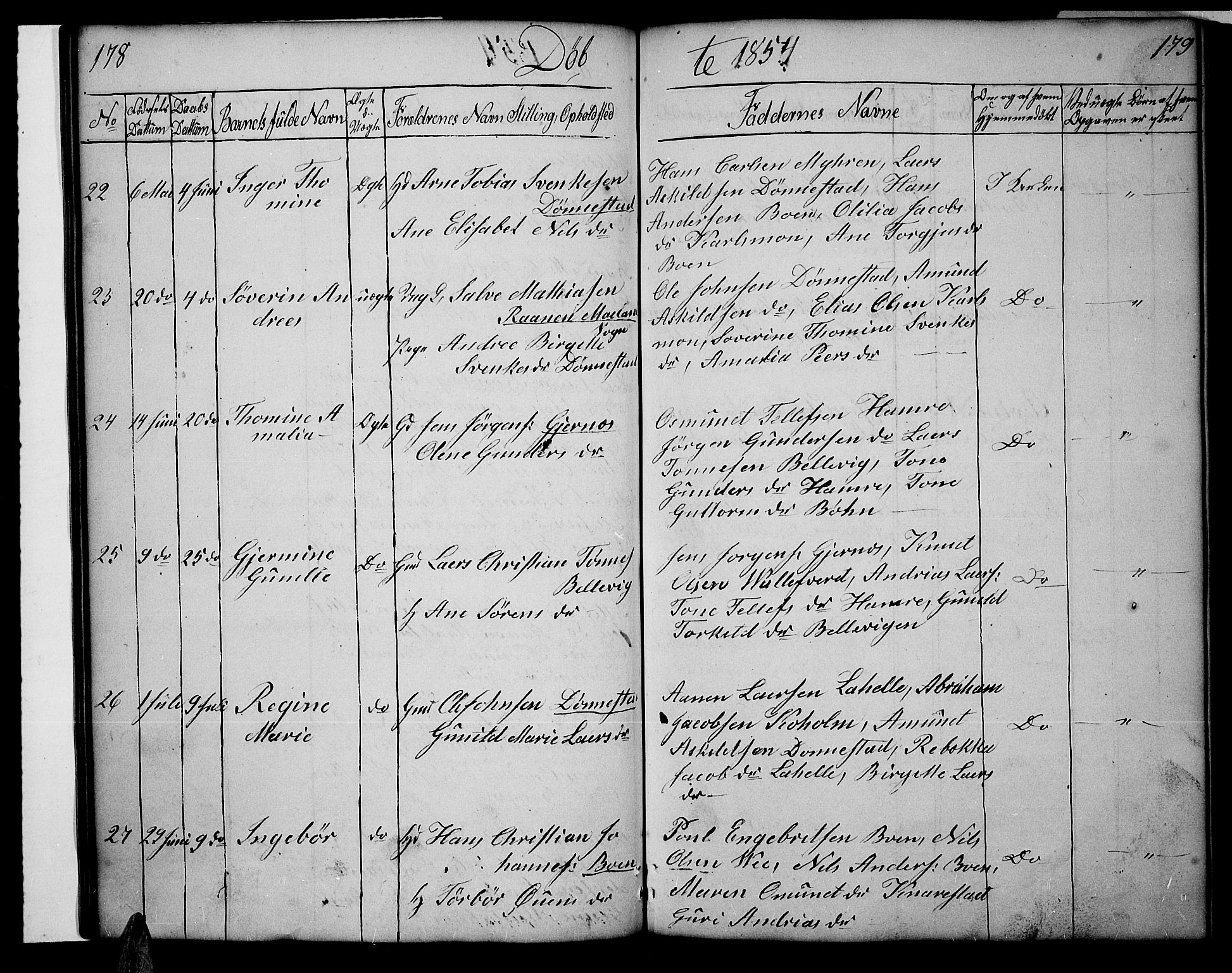 Tveit sokneprestkontor, AV/SAK-1111-0043/F/Fb/L0002: Parish register (copy) no. B 2, 1835-1854, p. 178-179