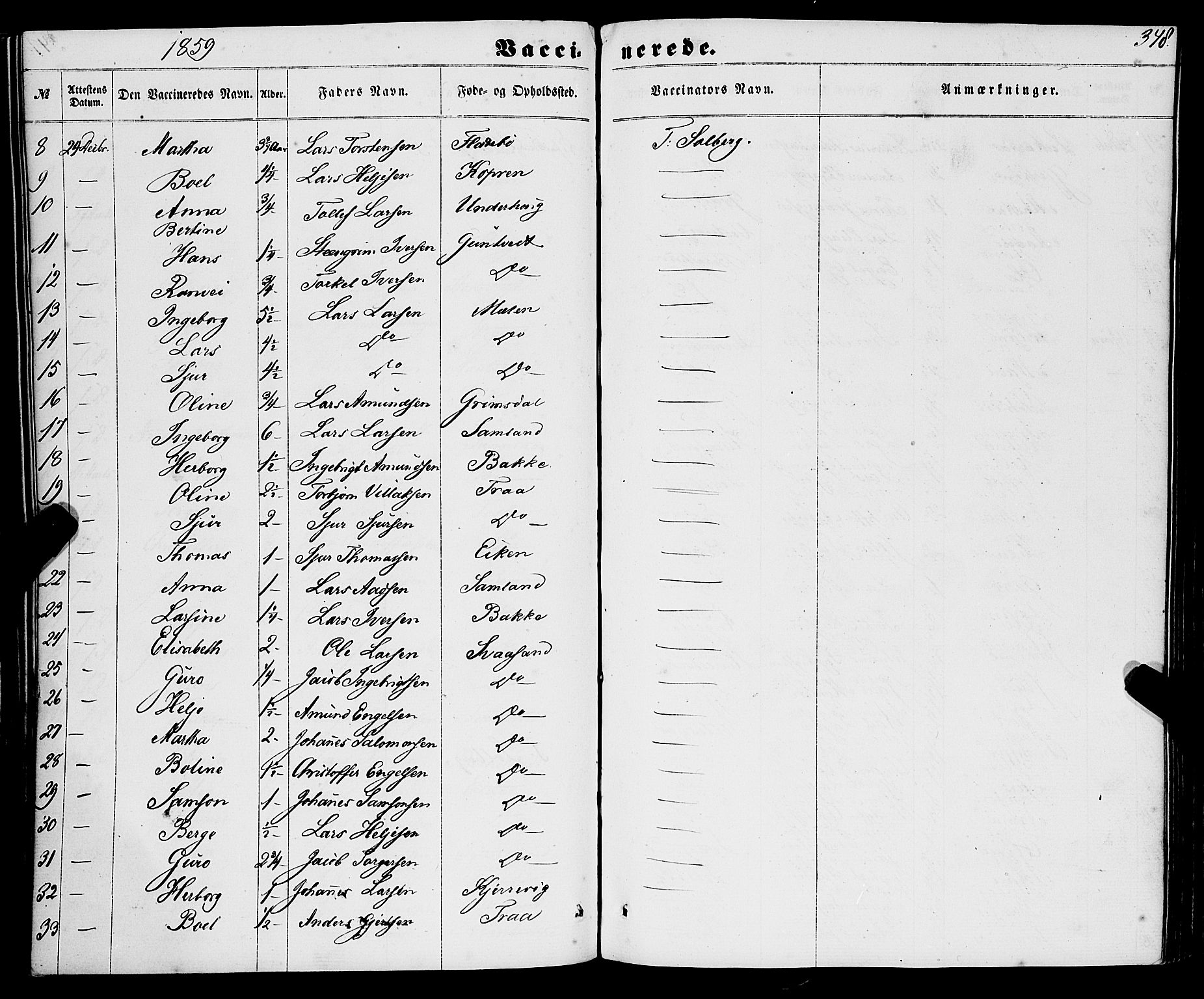 Strandebarm sokneprestembete, AV/SAB-A-78401/H/Haa: Parish register (official) no. A 8, 1858-1872, p. 348