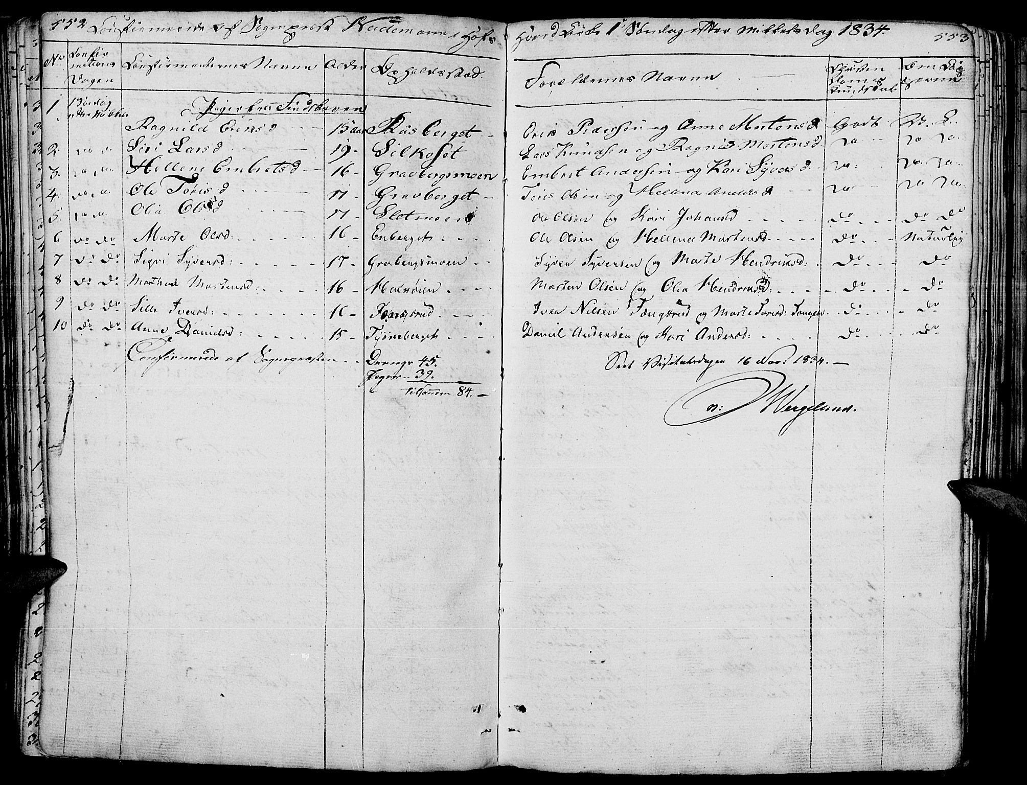 Hof prestekontor, SAH/PREST-038/H/Ha/Haa/L0006: Parish register (official) no. 6, 1822-1841, p. 552-553