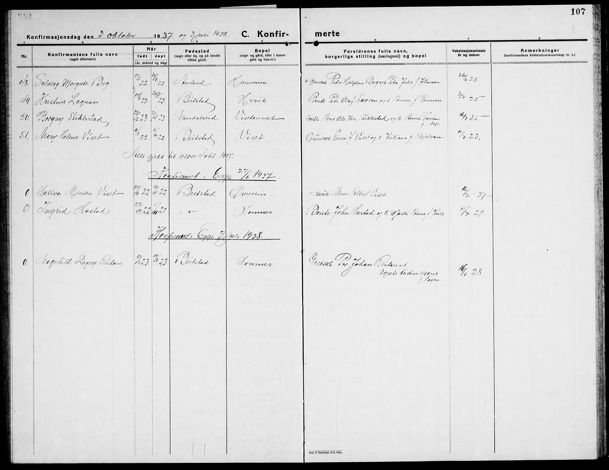 Ministerialprotokoller, klokkerbøker og fødselsregistre - Nord-Trøndelag, AV/SAT-A-1458/741/L0403: Parish register (copy) no. 741C04, 1925-1944, p. 107