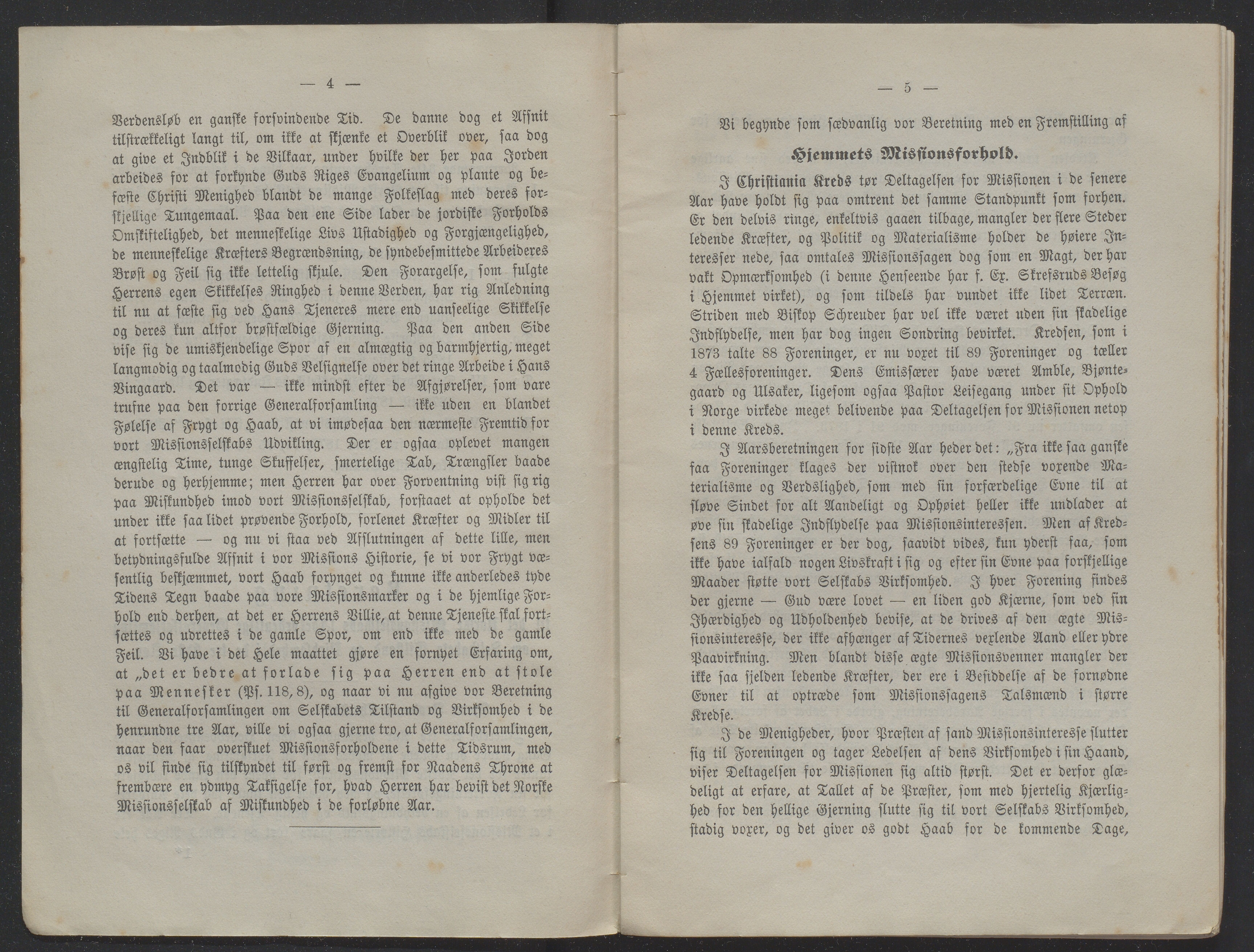 Det Norske Misjonsselskap - hovedadministrasjonen, VID/MA-A-1045/D/Db/Dba/L0338/0004: Beretninger, Bøker, Skrifter o.l   / Årsberetninger 34, 1876, p. 4-5