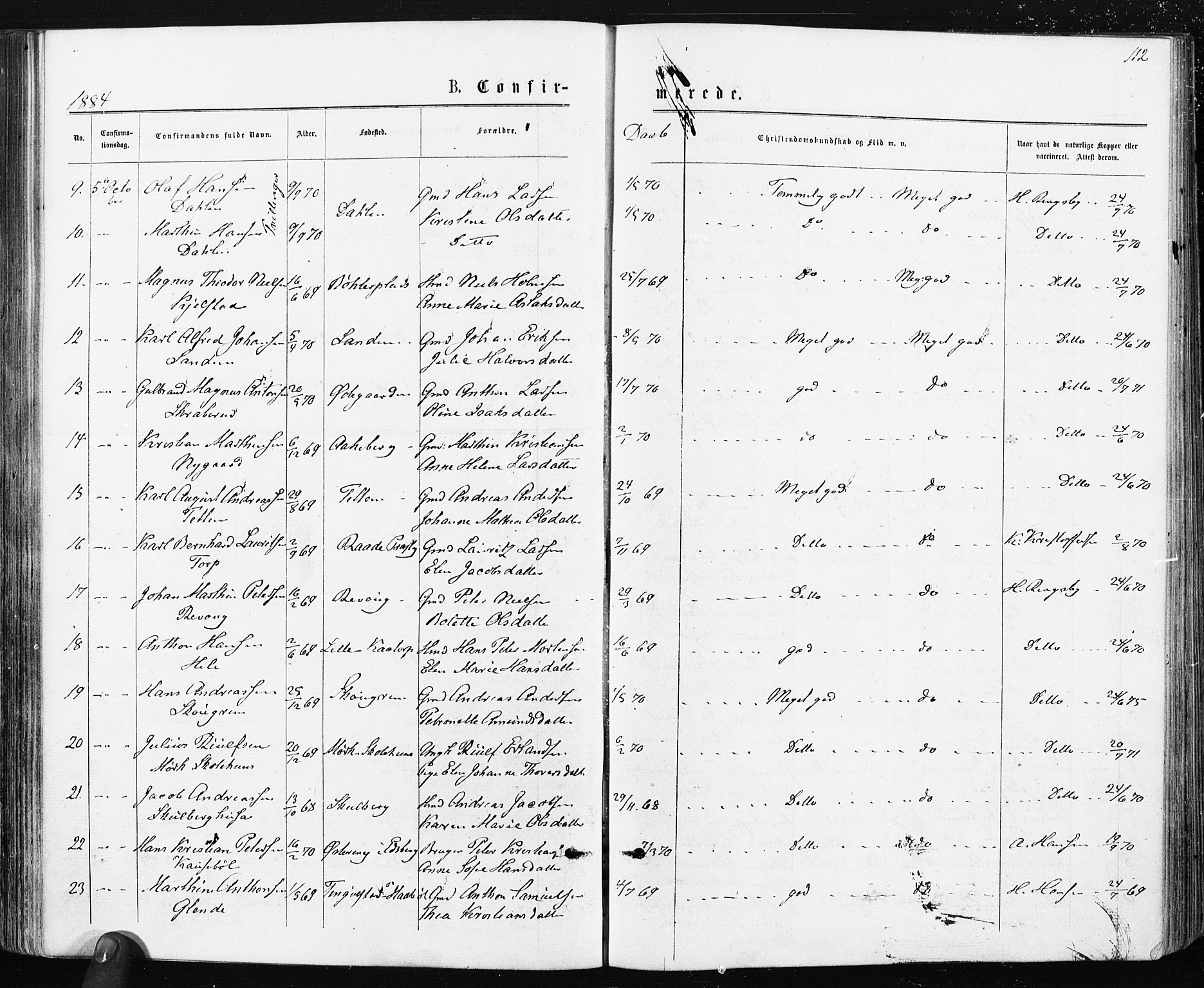 Spydeberg prestekontor Kirkebøker, AV/SAO-A-10924/F/Fa/L0007: Parish register (official) no. I 7, 1875-1885, p. 112