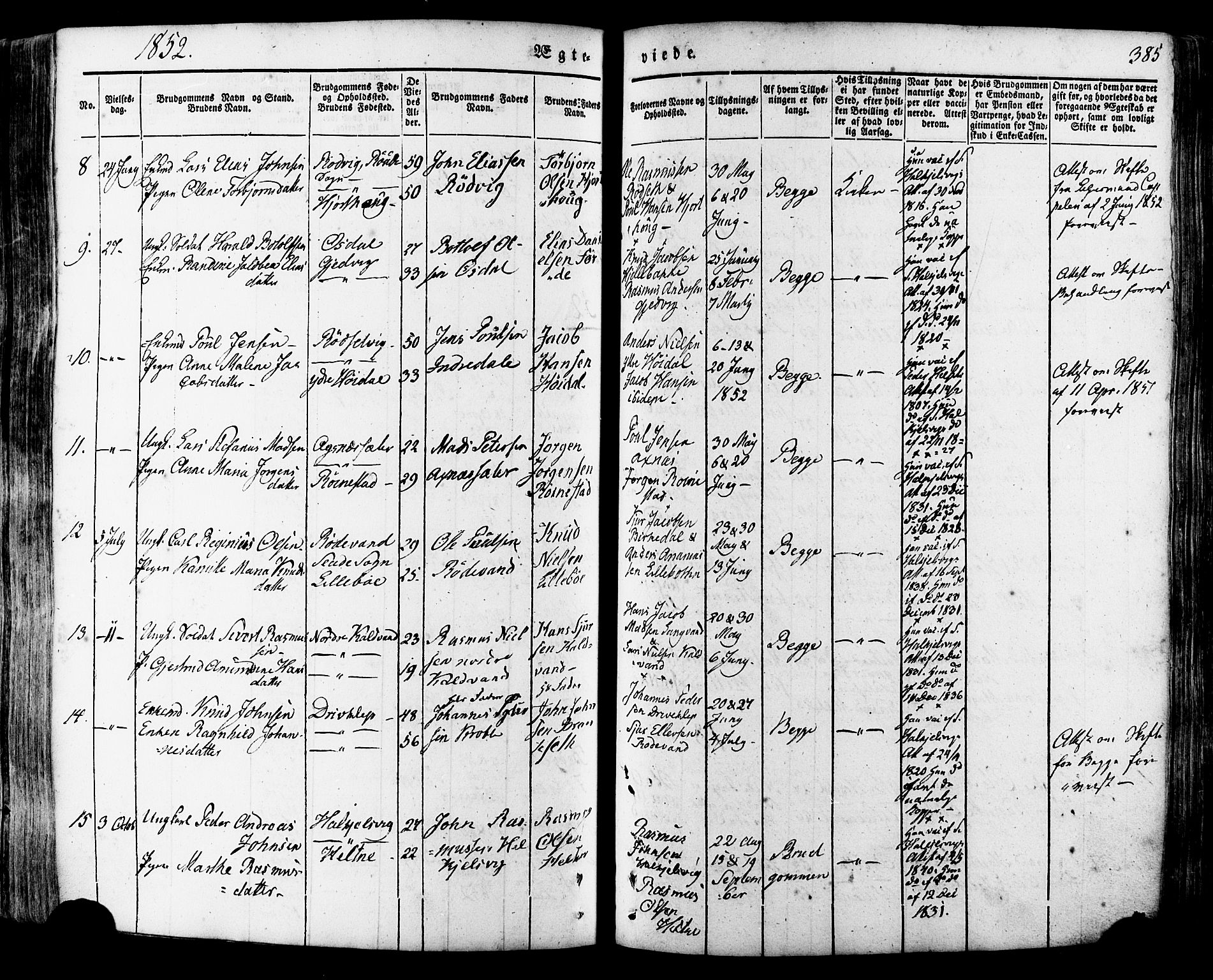 Ministerialprotokoller, klokkerbøker og fødselsregistre - Møre og Romsdal, SAT/A-1454/511/L0140: Parish register (official) no. 511A07, 1851-1878, p. 385