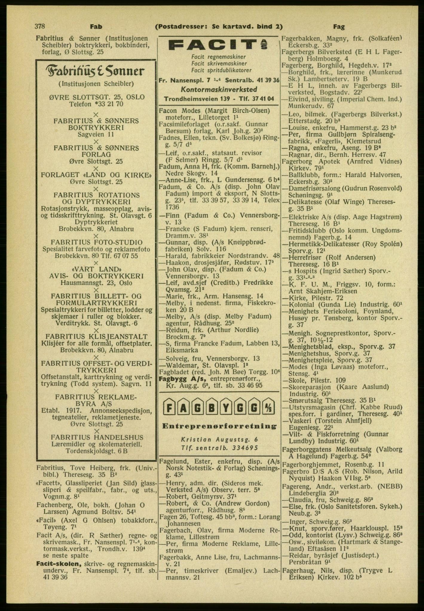 Kristiania/Oslo adressebok, PUBL/-, 1961-1962, p. 378