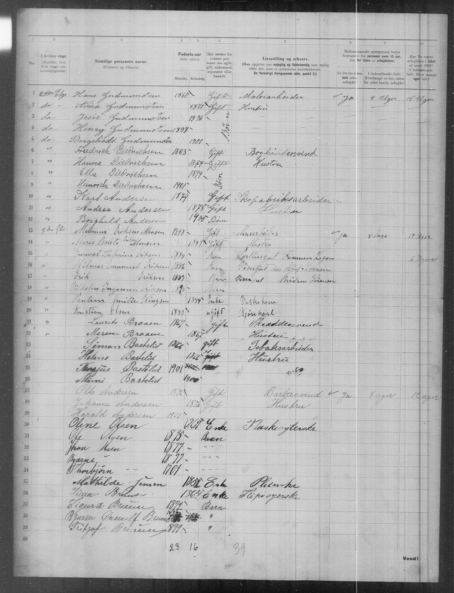 OBA, Municipal Census 1903 for Kristiania, 1903, p. 7042