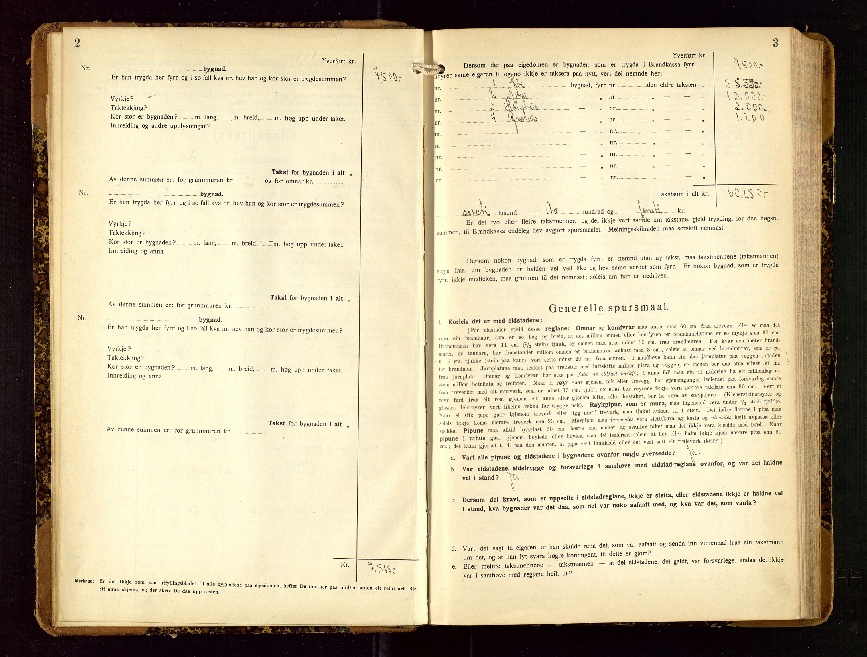 Hetland lensmannskontor, AV/SAST-A-100101/Gob/L0003: "Brandtakstbok", 1932-1934, p. 2-3