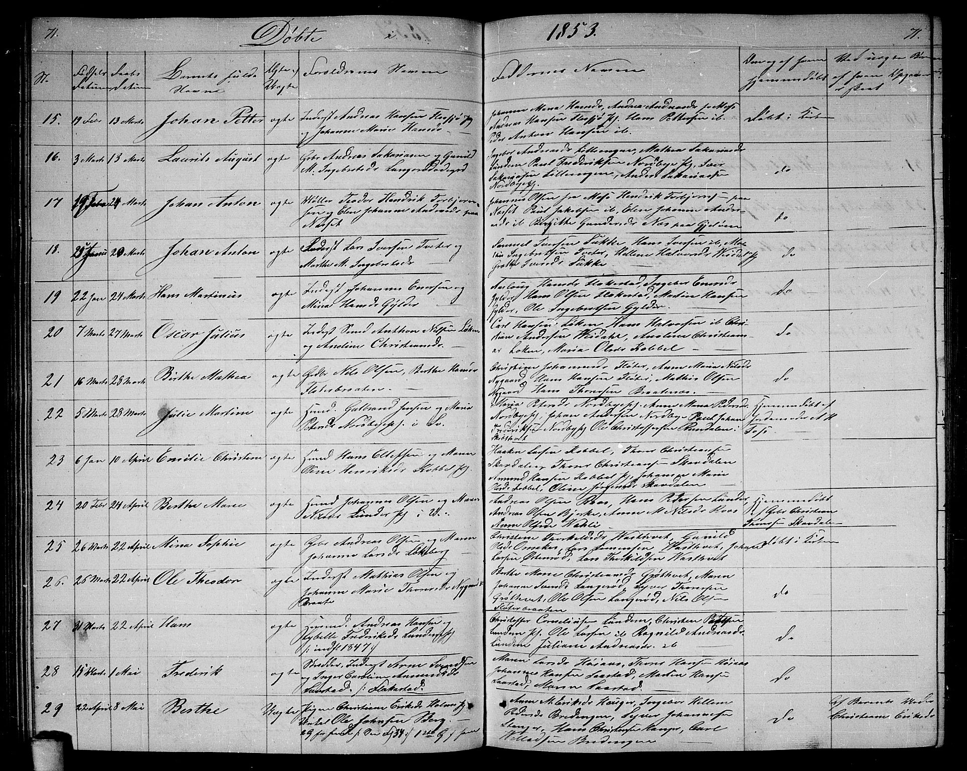 Våler prestekontor Kirkebøker, AV/SAO-A-11083/G/Ga/L0002: Parish register (copy) no. I 2, 1839-1860, p. 71