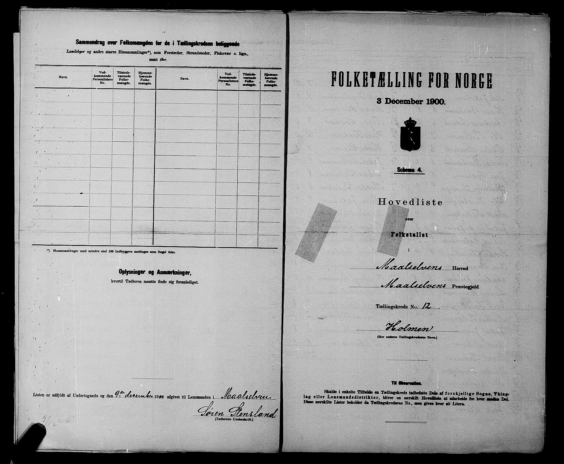 SATØ, 1900 census for Målselv, 1900, p. 26