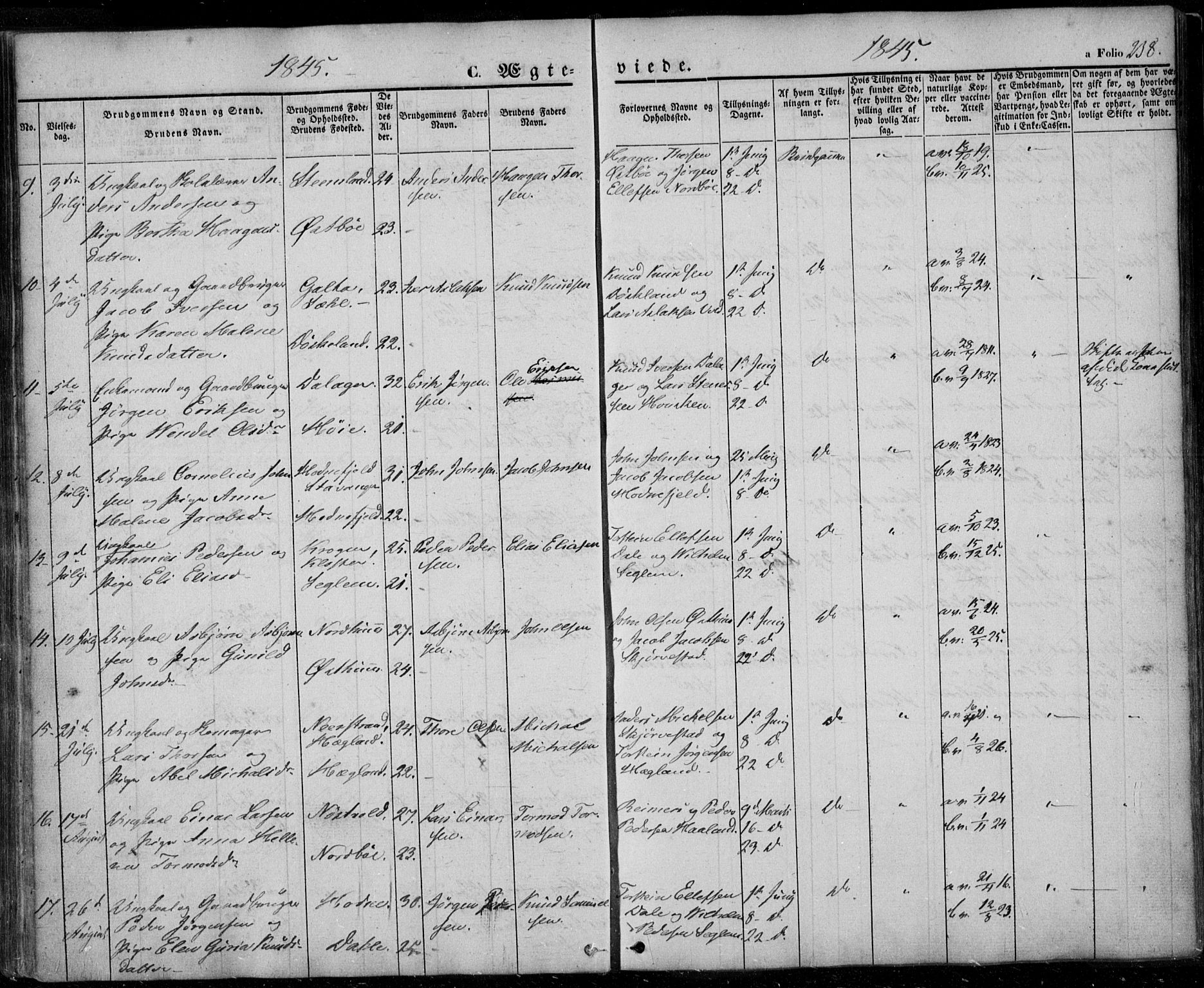 Rennesøy sokneprestkontor, AV/SAST-A -101827/H/Ha/Haa/L0005: Parish register (official) no. A 5, 1838-1859, p. 238