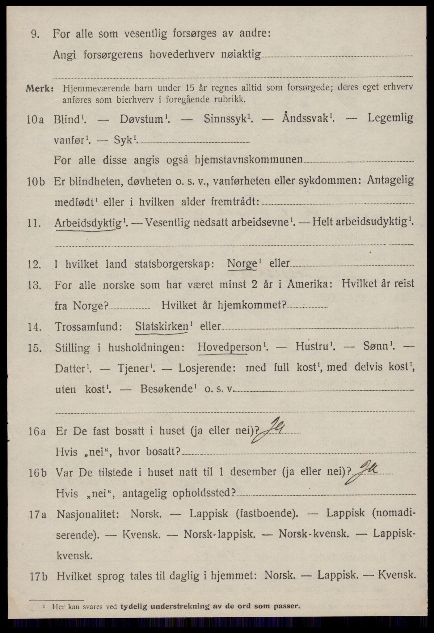 SAT, 1920 census for Røros, 1920, p. 3895