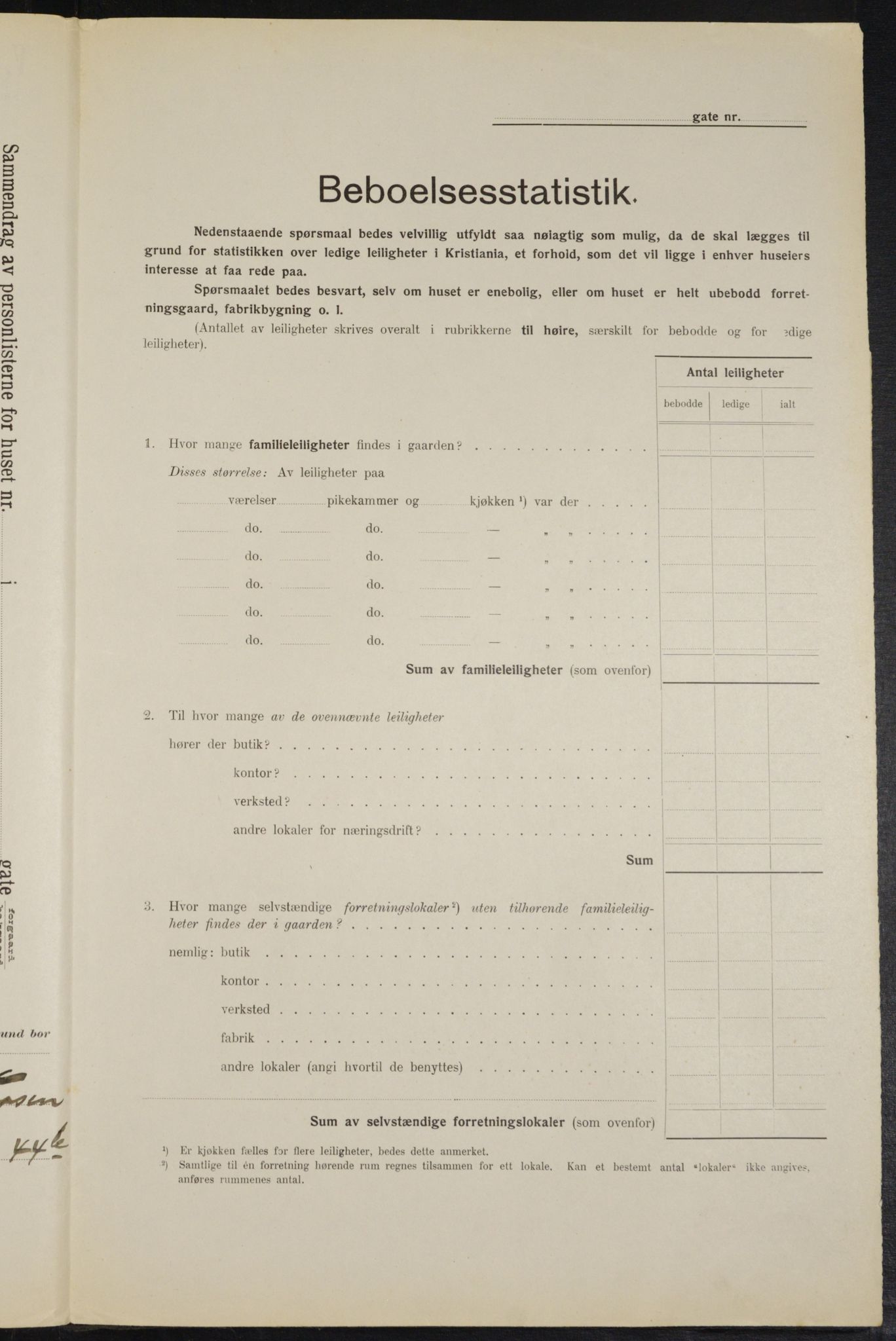 OBA, Municipal Census 1914 for Kristiania, 1914, p. 101494