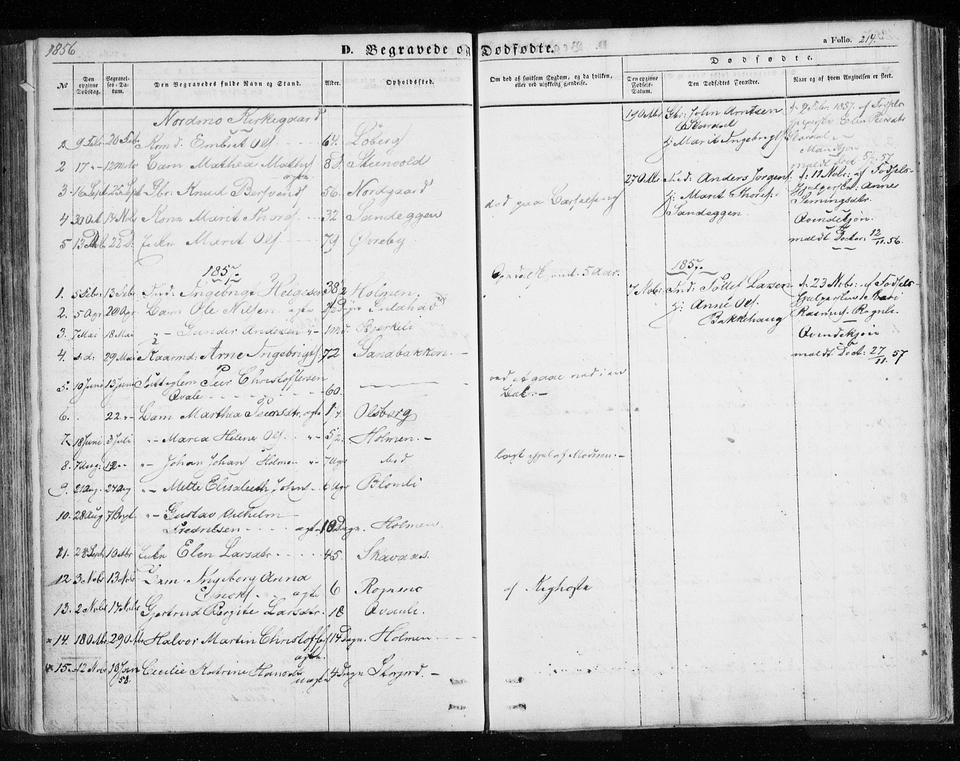 Målselv sokneprestembete, SATØ/S-1311/G/Ga/Gaa/L0003kirke: Parish register (official) no. 3, 1853-1863, p. 214