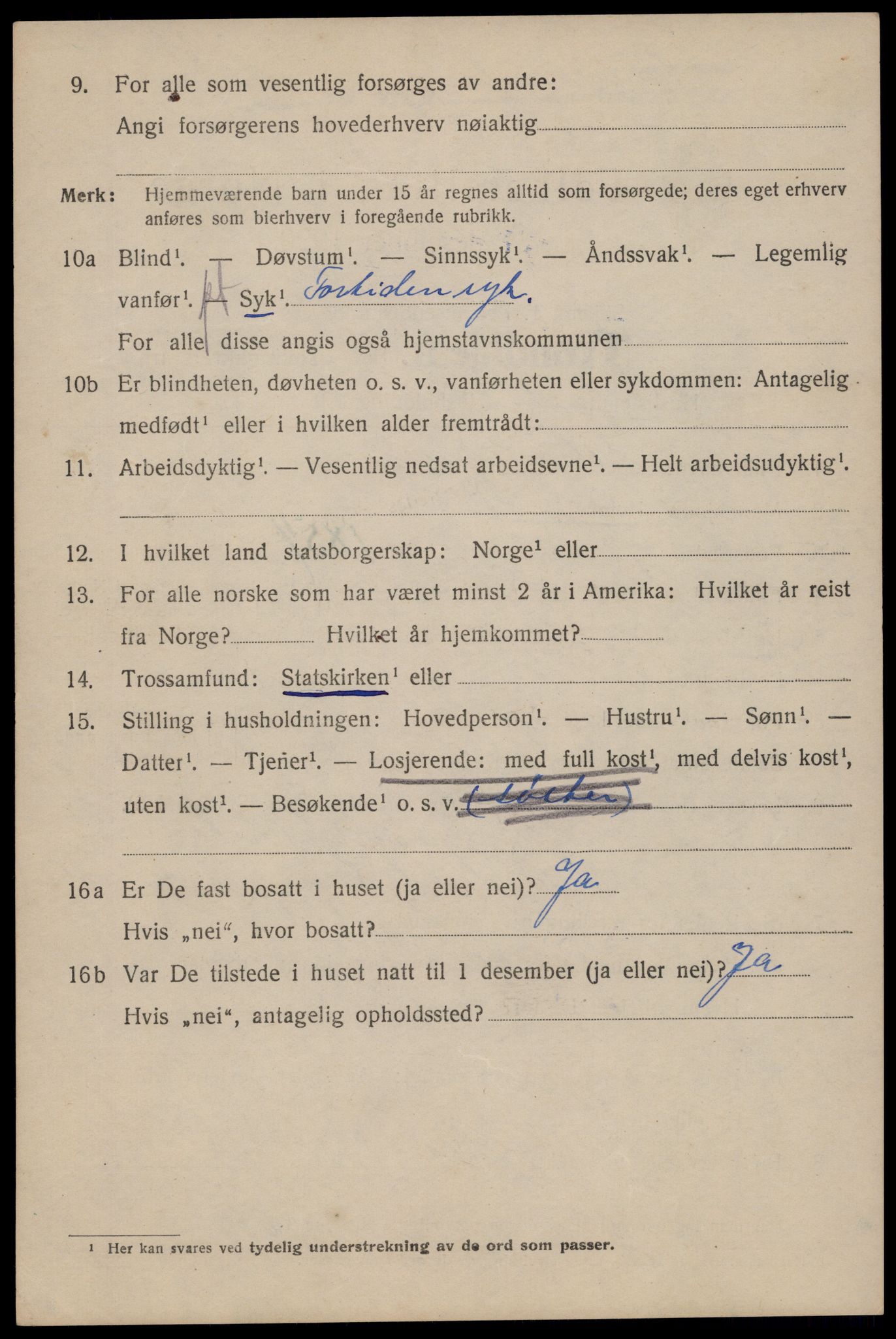 SAT, 1920 census for Trondheim, 1920, p. 136469