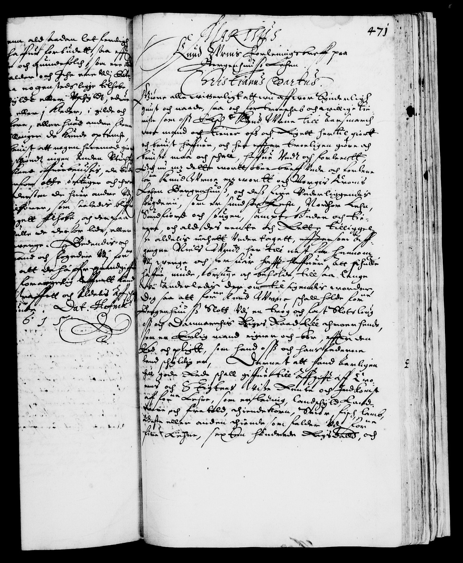 Danske Kanselli 1572-1799, AV/RA-EA-3023/F/Fc/Fca/Fcaa/L0003: Norske registre (mikrofilm), 1596-1616, p. 471a