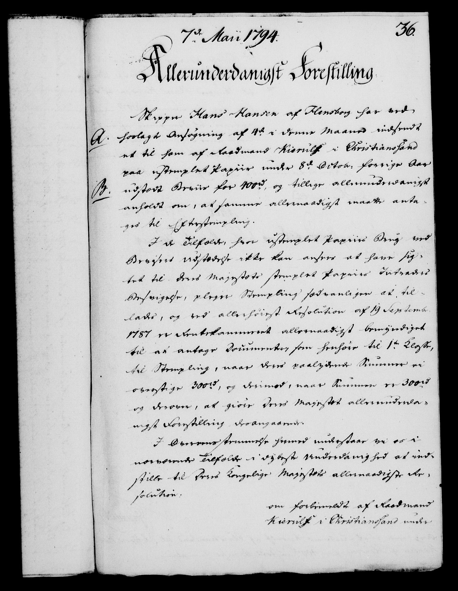 Rentekammeret, Kammerkanselliet, RA/EA-3111/G/Gf/Gfa/L0076: Norsk relasjons- og resolusjonsprotokoll (merket RK 52.76), 1794, p. 182