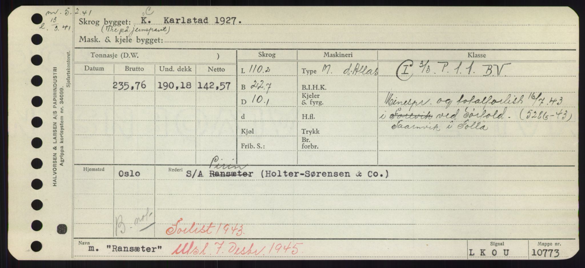 Sjøfartsdirektoratet med forløpere, Skipsmålingen, RA/S-1627/H/Hd/L0030: Fartøy, Q-Riv, p. 239