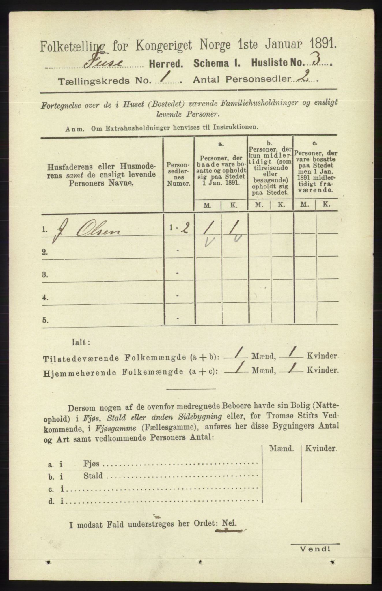 RA, 1891 census for 1241 Fusa, 1891, p. 44