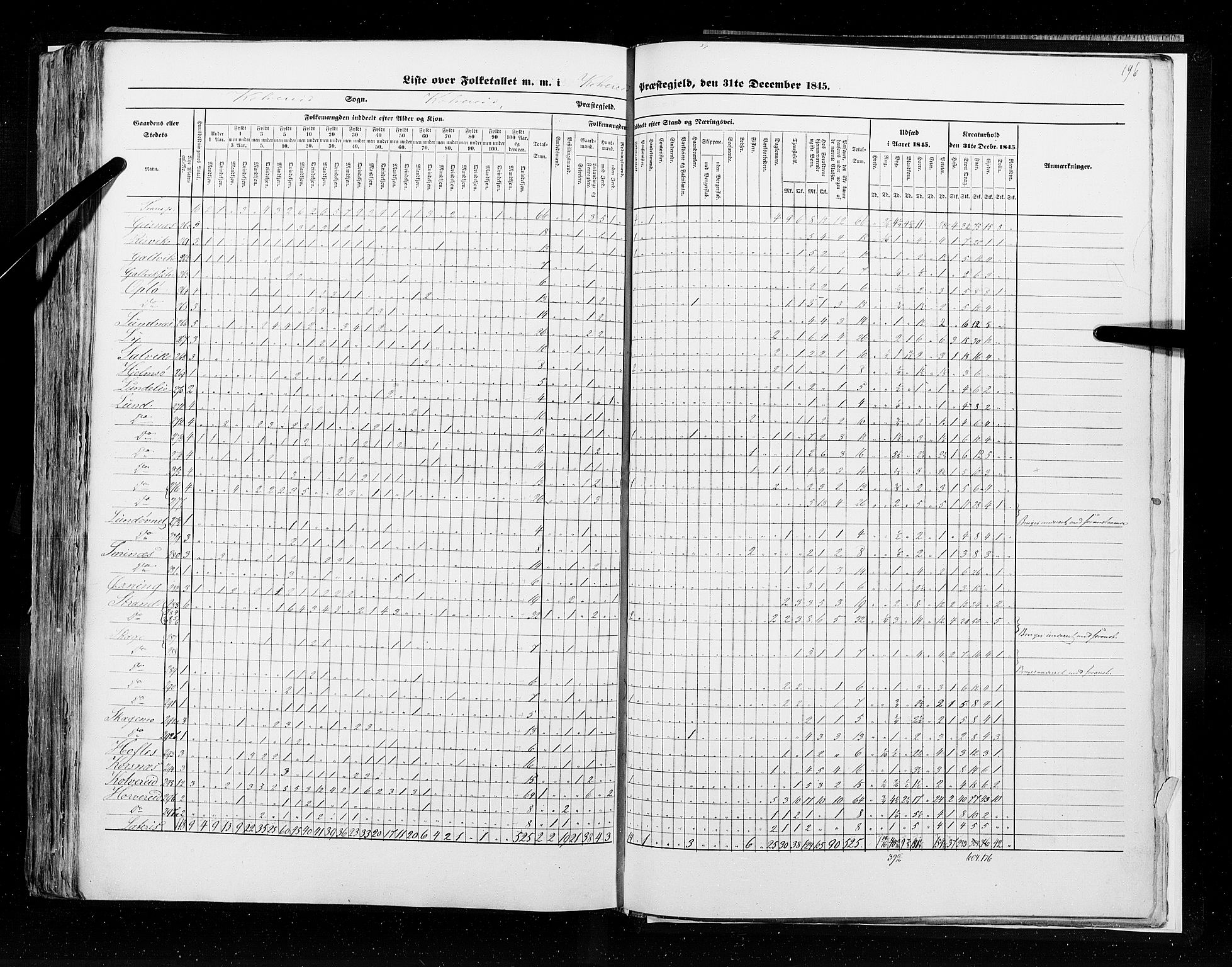 RA, Census 1845, vol. 9A: Nordre Trondhjems amt, 1845, p. 196