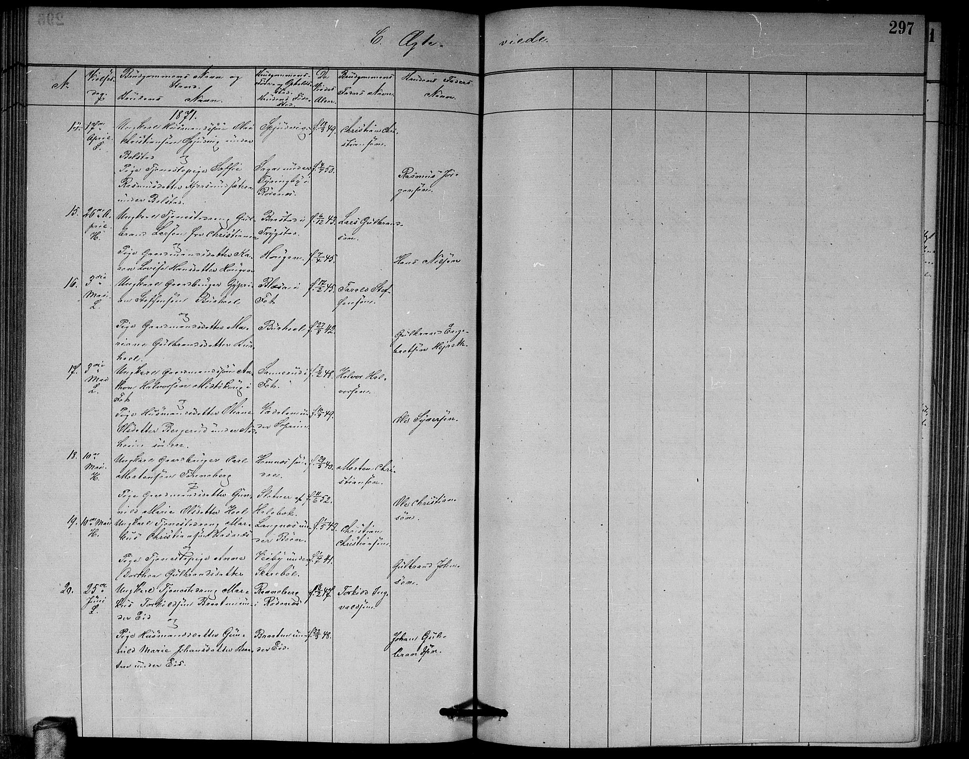 Høland prestekontor Kirkebøker, AV/SAO-A-10346a/G/Ga/L0006: Parish register (copy) no. I 6, 1869-1879, p. 297