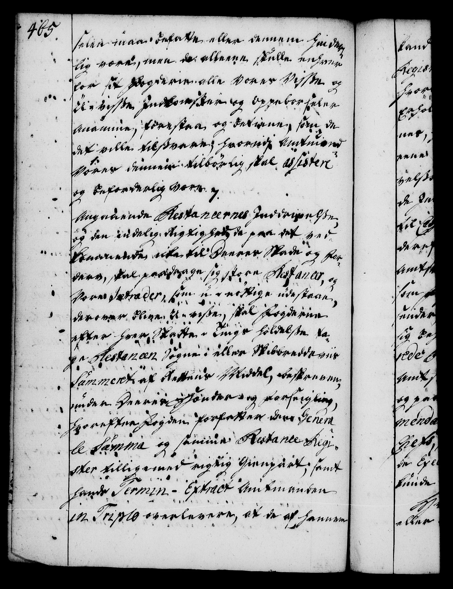 Rentekammeret, Kammerkanselliet, RA/EA-3111/G/Gg/Gga/L0004: Norsk ekspedisjonsprotokoll med register (merket RK 53.4), 1734-1741, p. 465