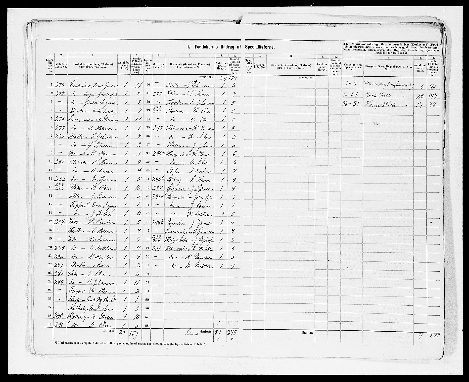 SAB, 1875 census for 1213P Fjelberg, 1875, p. 11