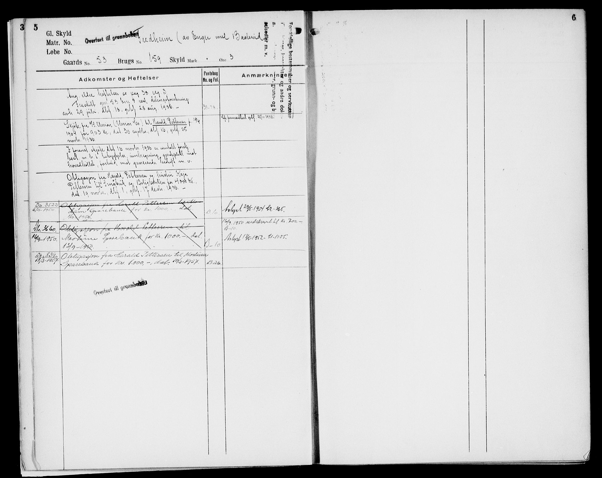 Eiker, Modum og Sigdal sorenskriveri, SAKO/A-123/G/Gb/Gbg/L0013: Mortgage register no. VII 13, 1936, p. 5-6