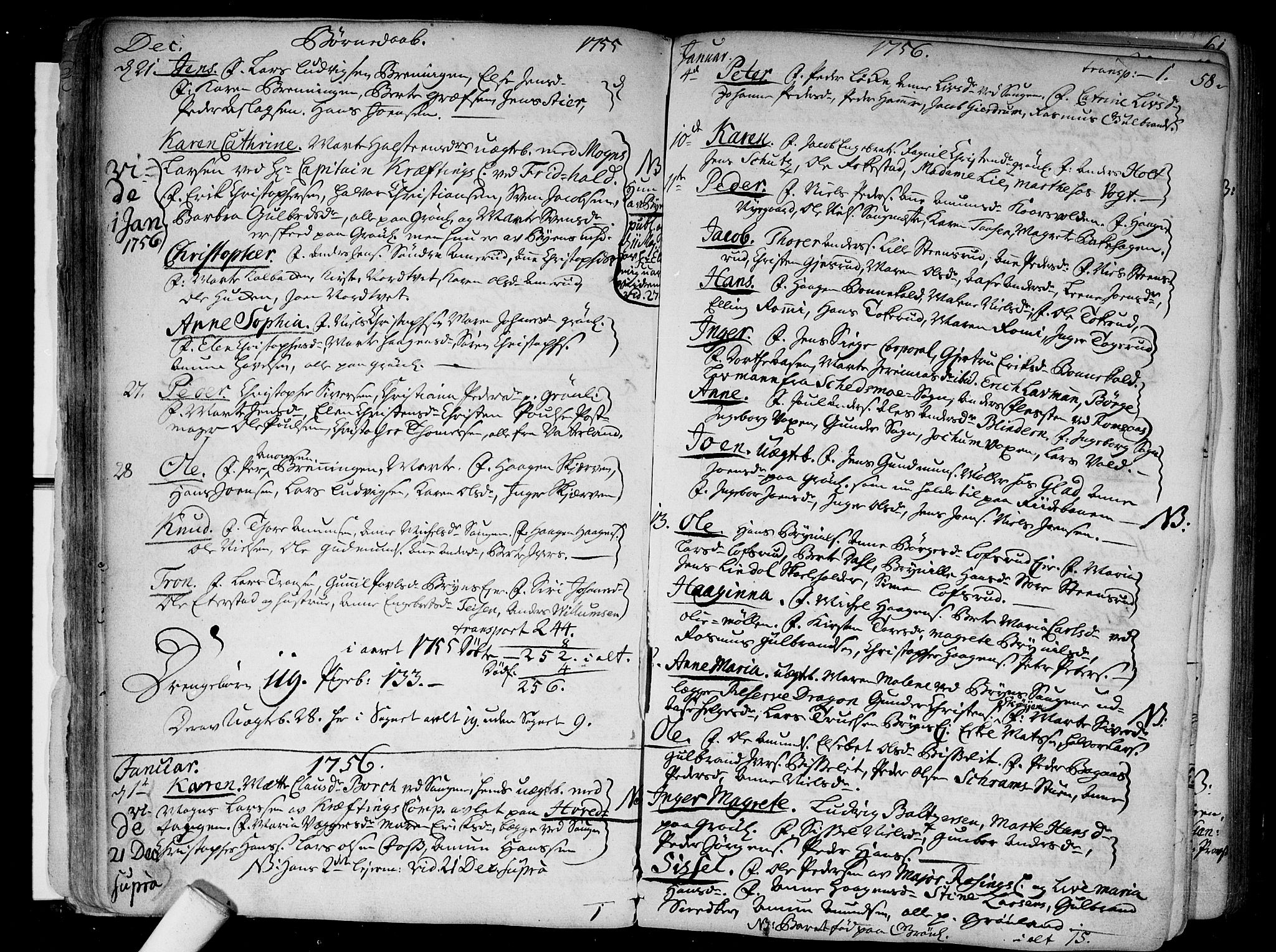 Aker prestekontor kirkebøker, AV/SAO-A-10861/F/L0008: Parish register (official) no. 8, 1749-1765, p. 58