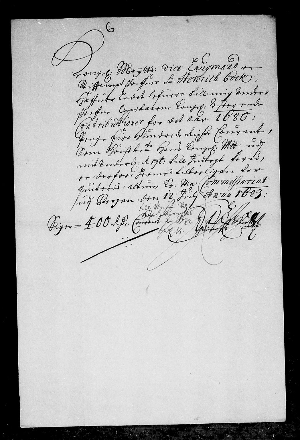 Rentekammeret inntil 1814, Reviderte regnskaper, Stiftamtstueregnskaper, Bergen stiftamt, AV/RA-EA-6043/R/Rc/L0064: Bergen stiftamt, 1682