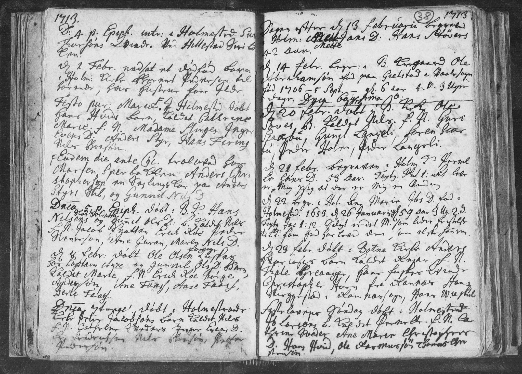 Botne kirkebøker, AV/SAKO-A-340/F/Fa/L0001b: Parish register (official) no. I 1B, 1707-1722, p. 38