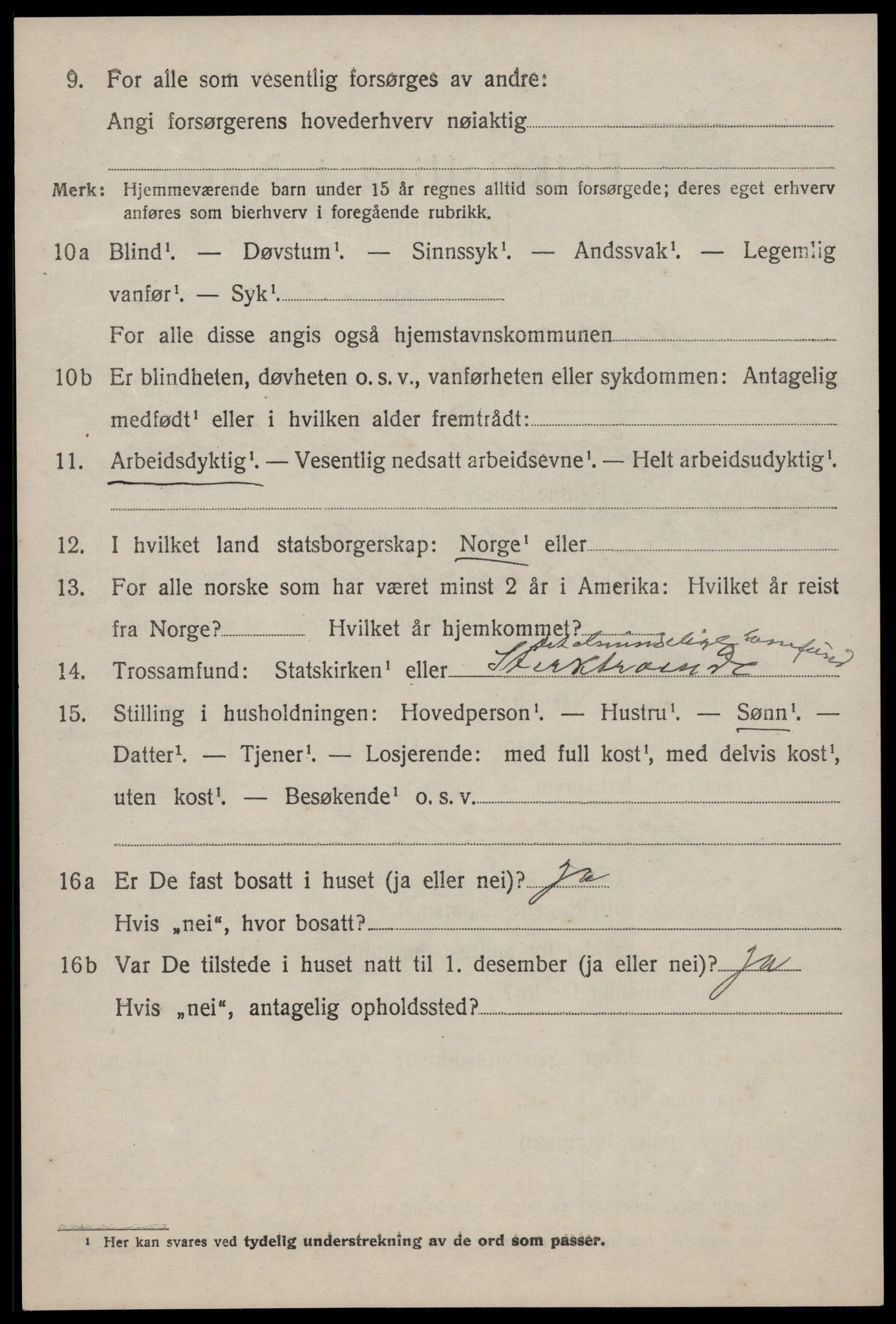 SAST, 1920 census for Helleland, 1920, p. 980