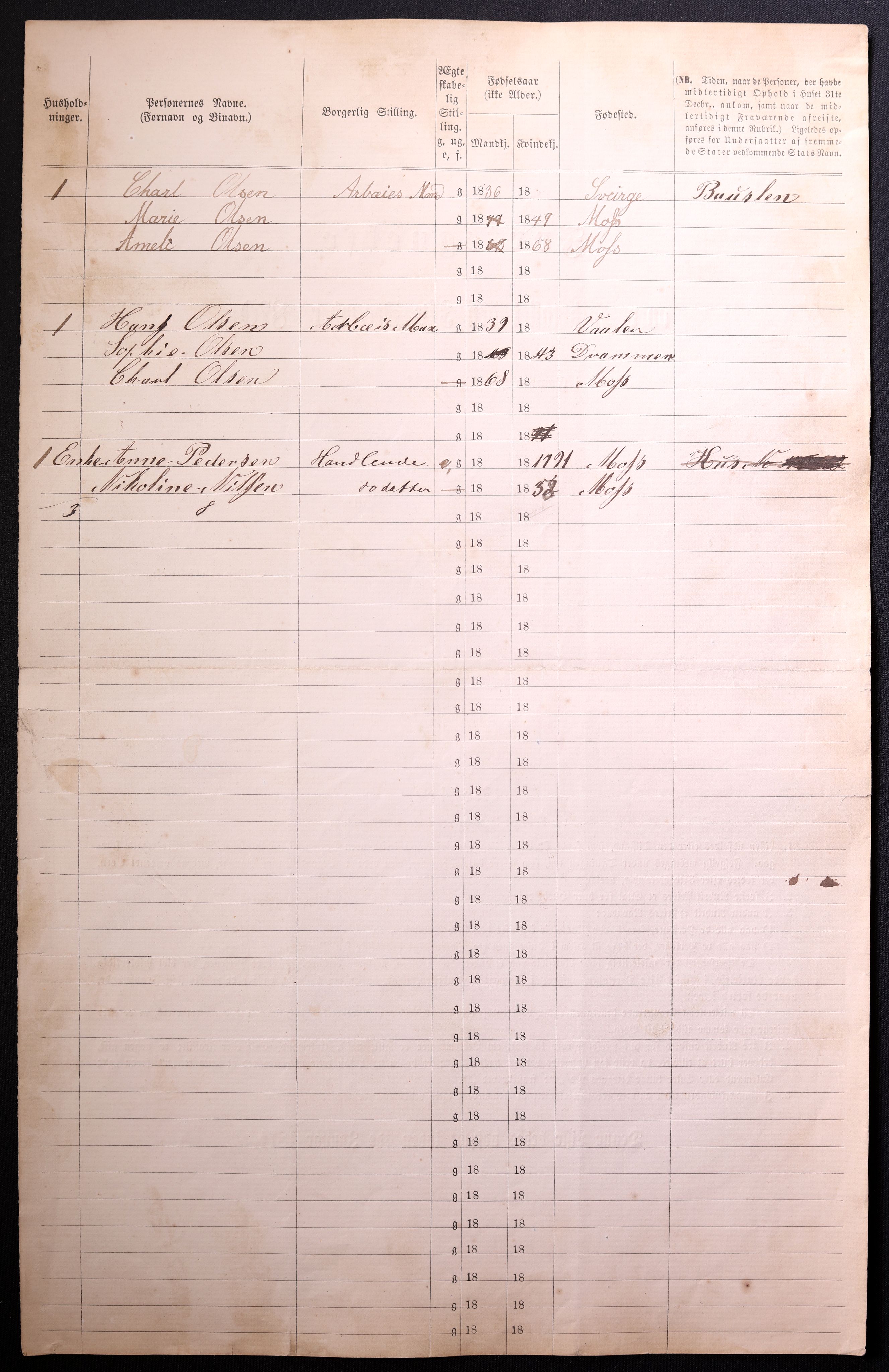 RA, 1870 census for 0104 Moss, 1870, p. 730