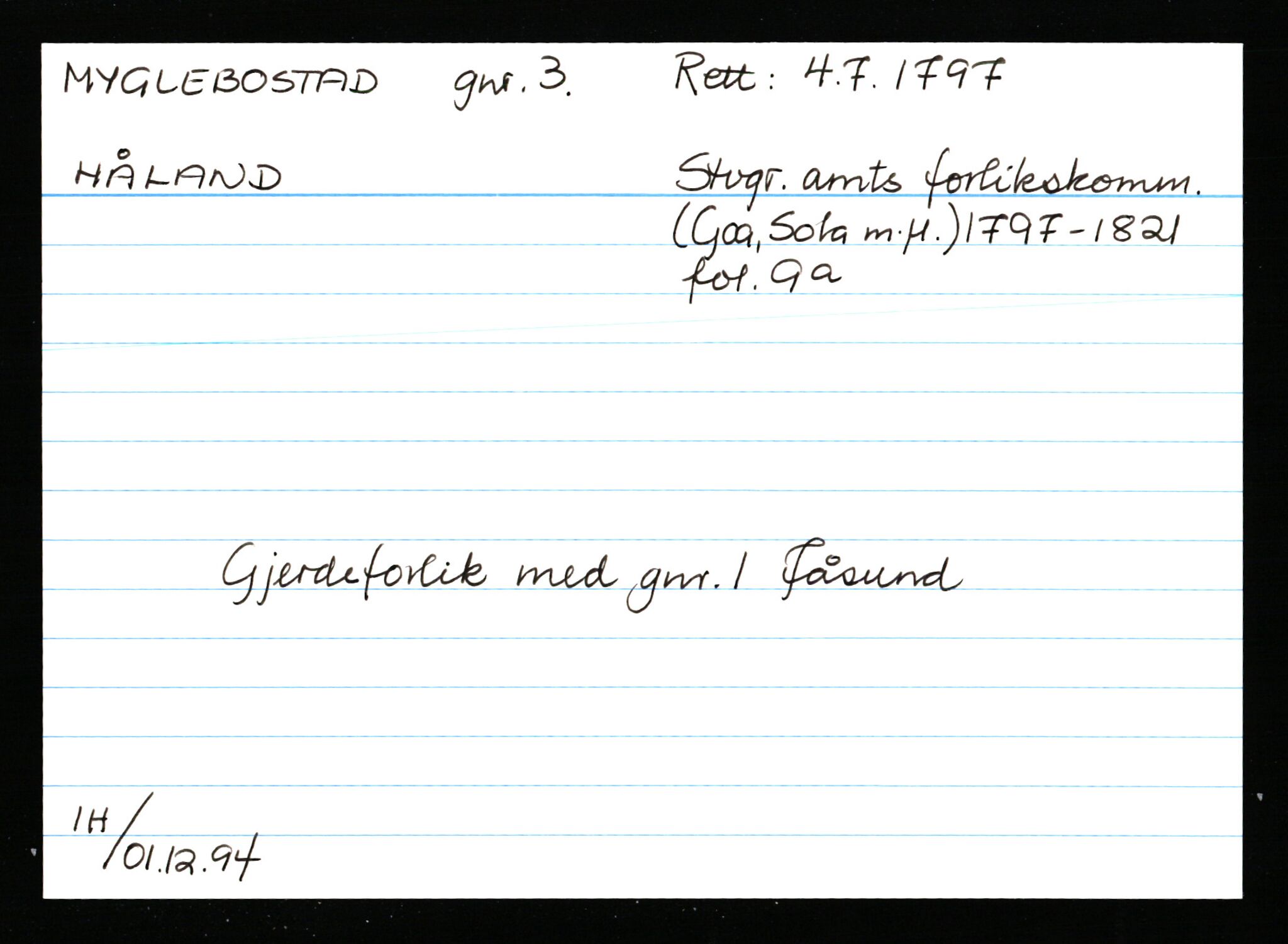 Statsarkivet i Stavanger, AV/SAST-A-101971/03/Y/Ym/L0039: Åstedskort sortert etter gårdsnavn: Mo - Myglebostad, 1600-1950, p. 737