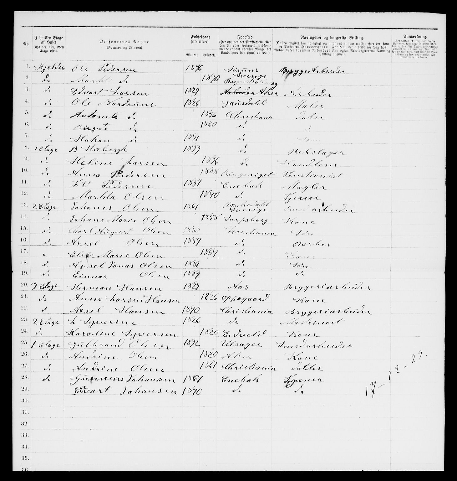 RA, 1885 census for 0301 Kristiania, 1885, p. 10835