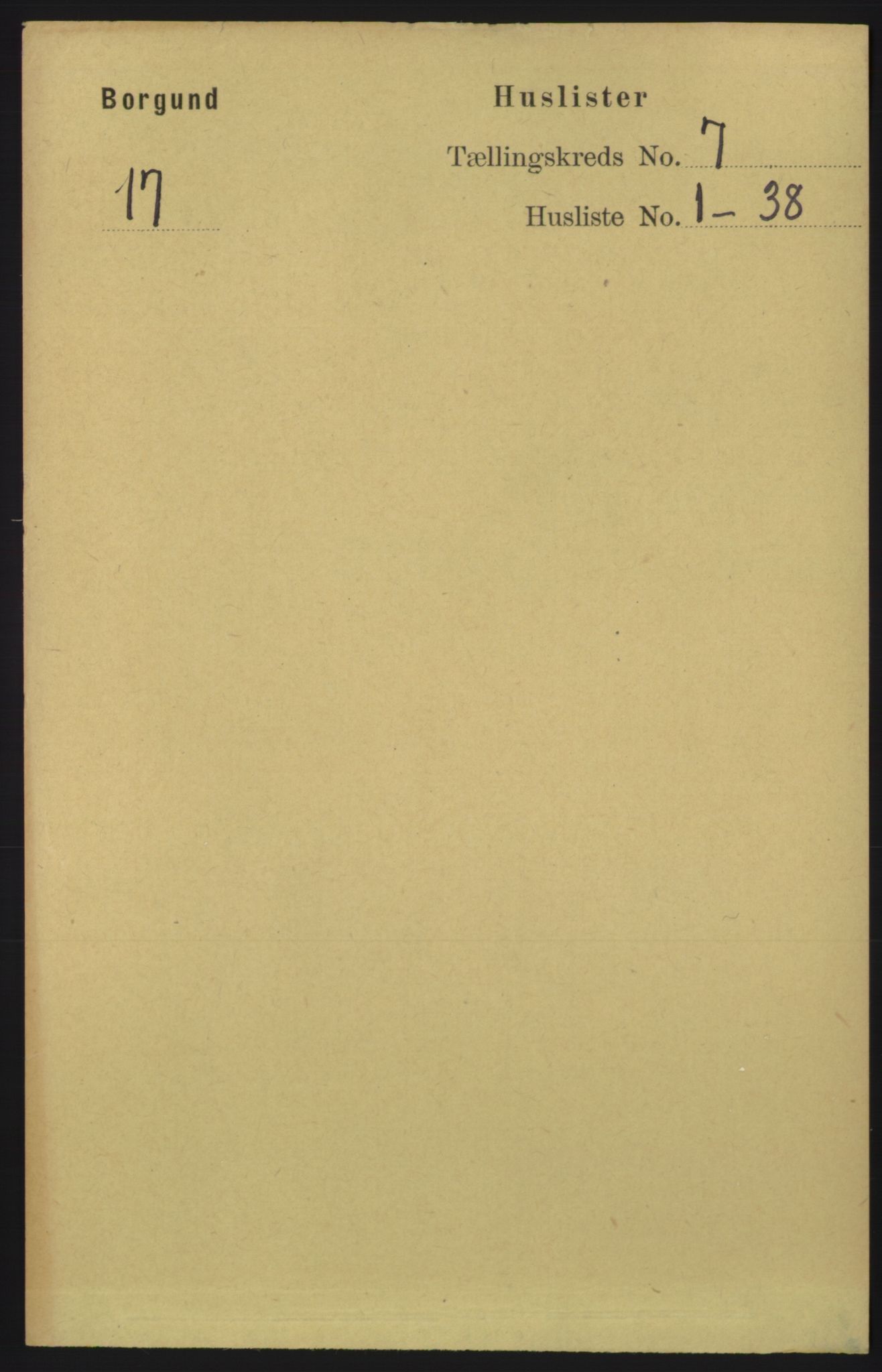 RA, 1891 census for 1531 Borgund, 1891, p. 1808