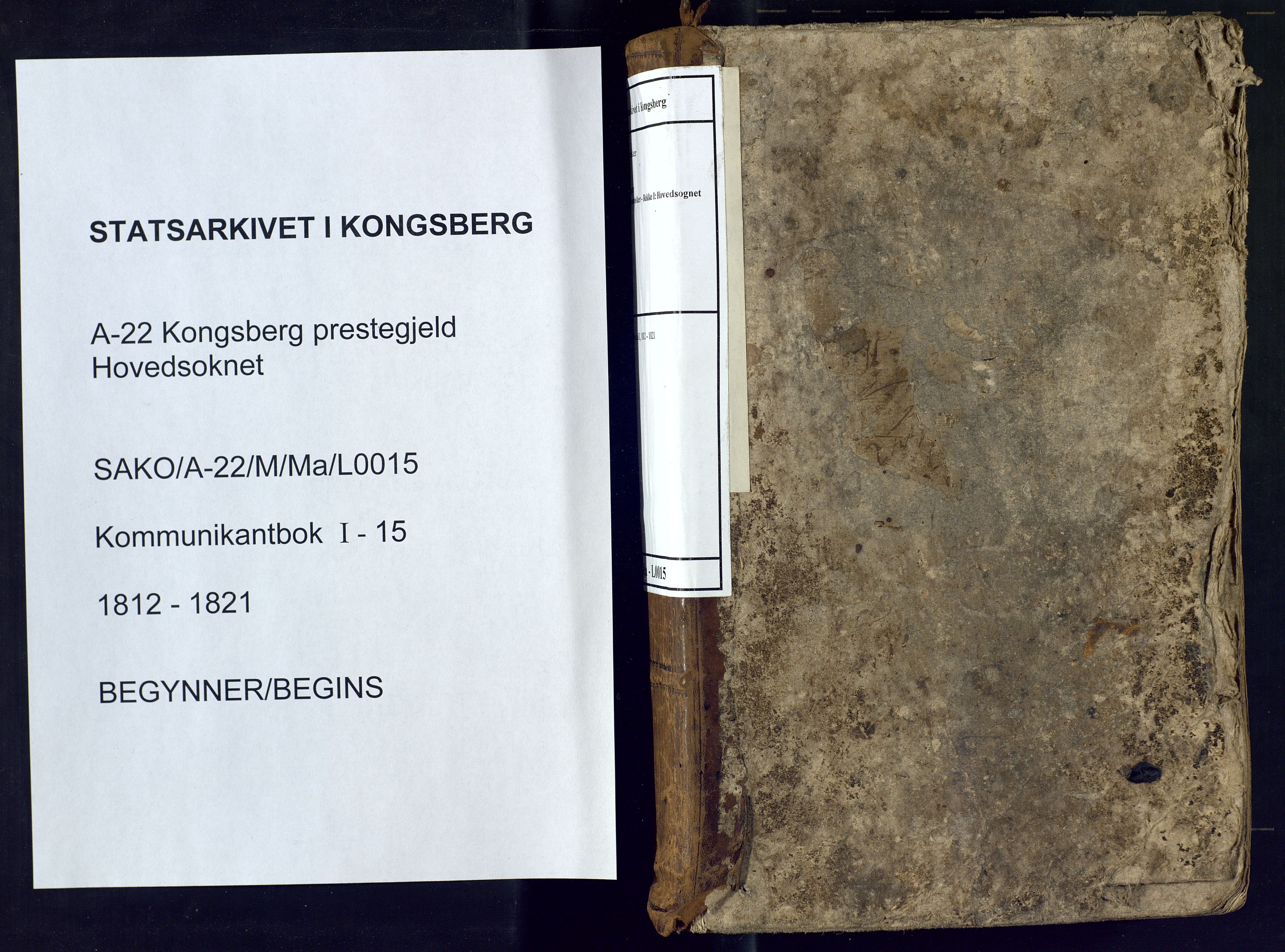 Kongsberg kirkebøker, SAKO/A-22/M/Ma/L0015: Communicants register no. 15, 1812-1821