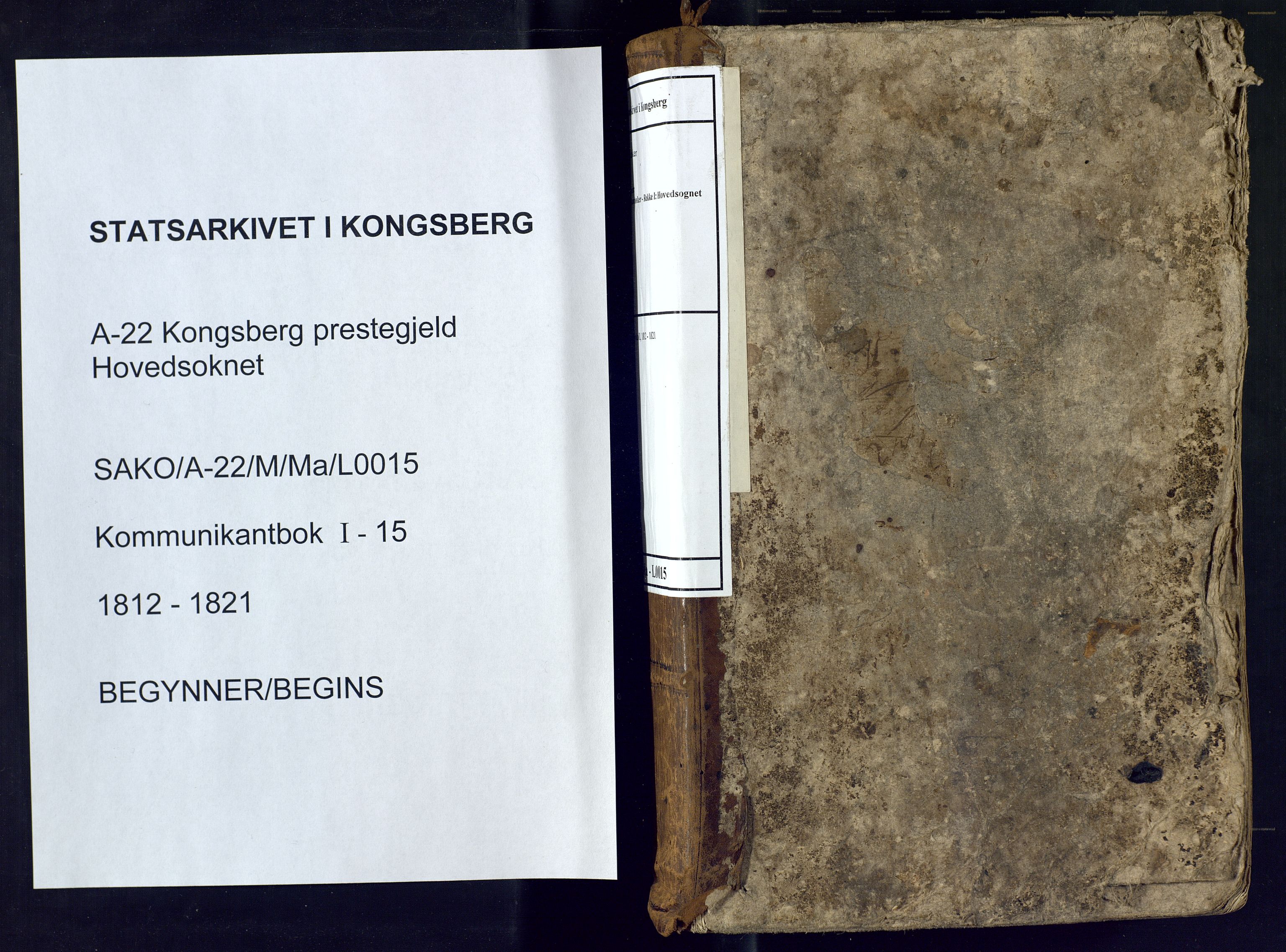 Kongsberg kirkebøker, AV/SAKO-A-22/M/Ma/L0015: Communicants register no. 15, 1812-1821