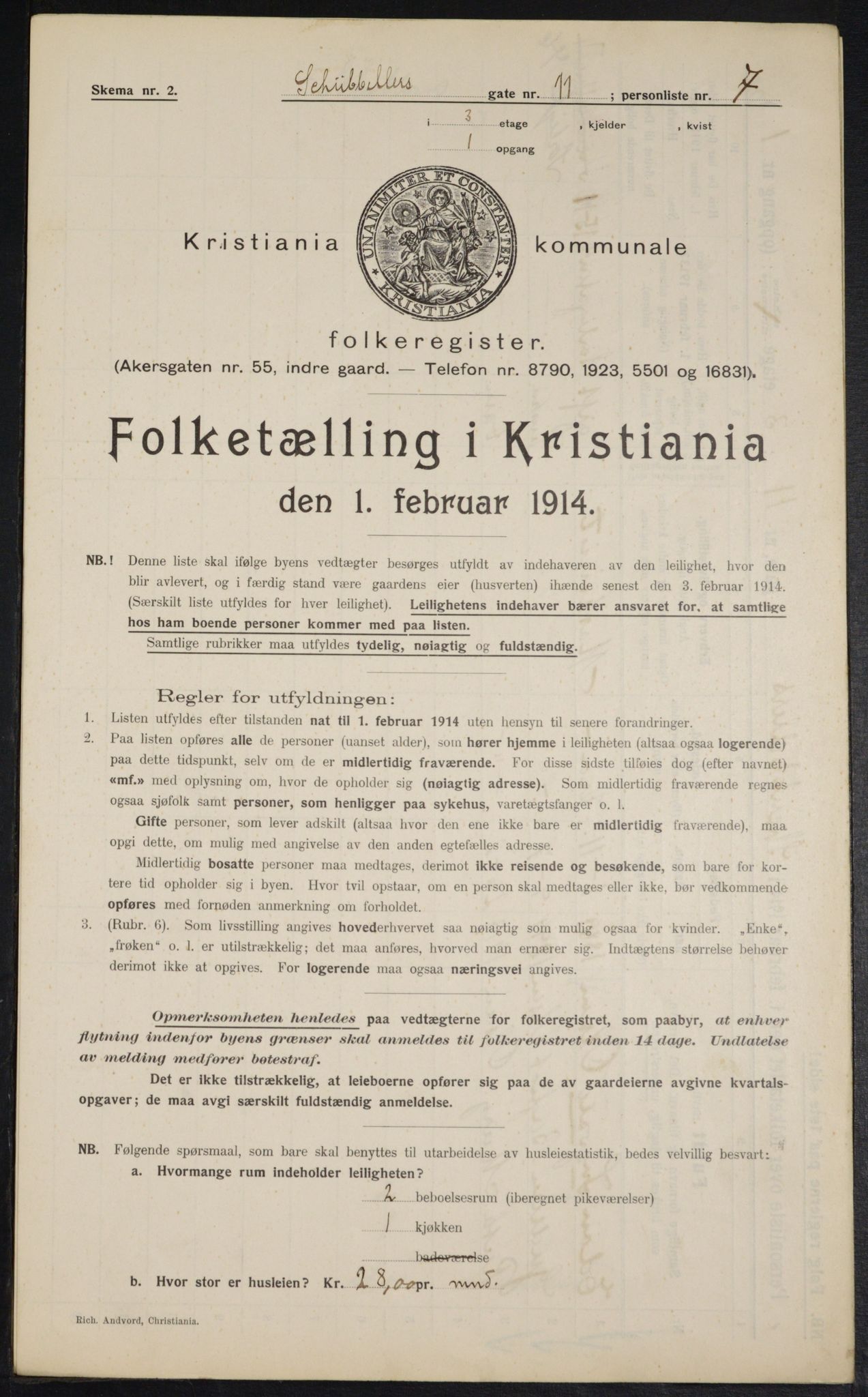 OBA, Municipal Census 1914 for Kristiania, 1914, p. 92748