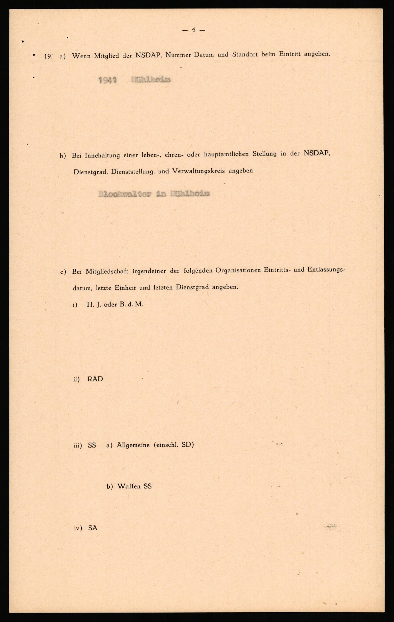 Forsvaret, Forsvarets overkommando II, AV/RA-RAFA-3915/D/Db/L0037: CI Questionaires. Tyske okkupasjonsstyrker i Norge. Tyskere., 1945-1946, p. 100